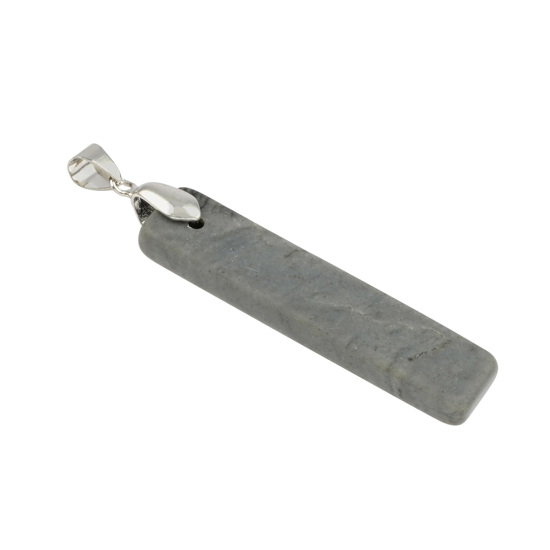 Black Network Agate Rectangle Pendant by Bead Landing™