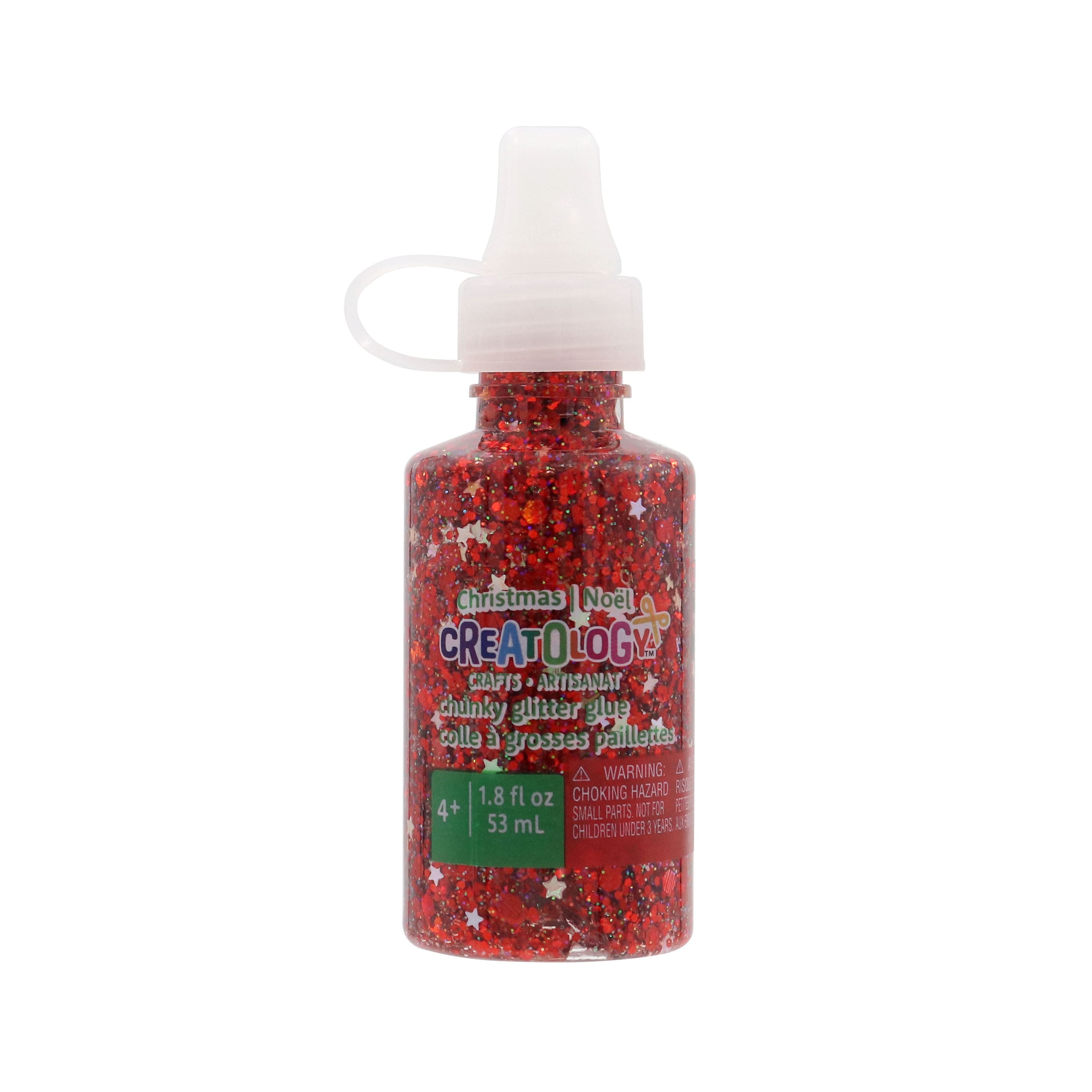 Candy Cane Stars Chunky Glitter Glue by Creatology&#x2122;