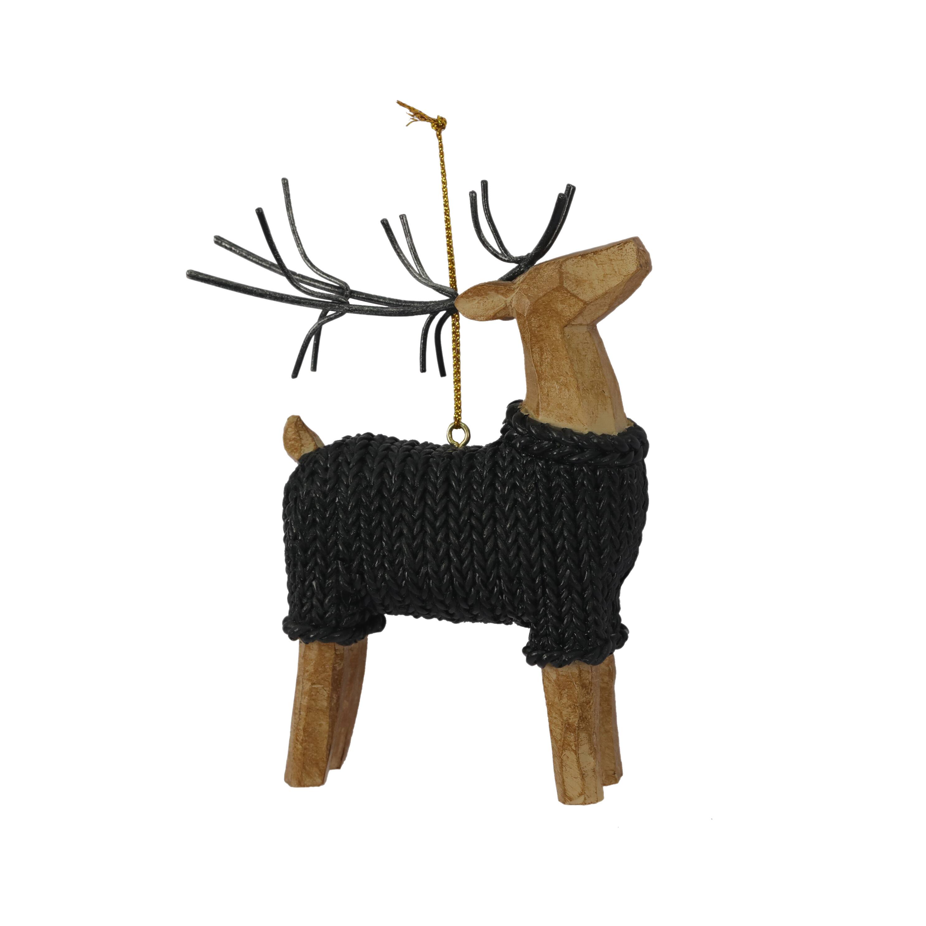 Chandail de No&#xEB;l de caribou tricot&#xE9; ornemental assorti d&#x27;Ashland, 1&#xA0;unit&#xE9;