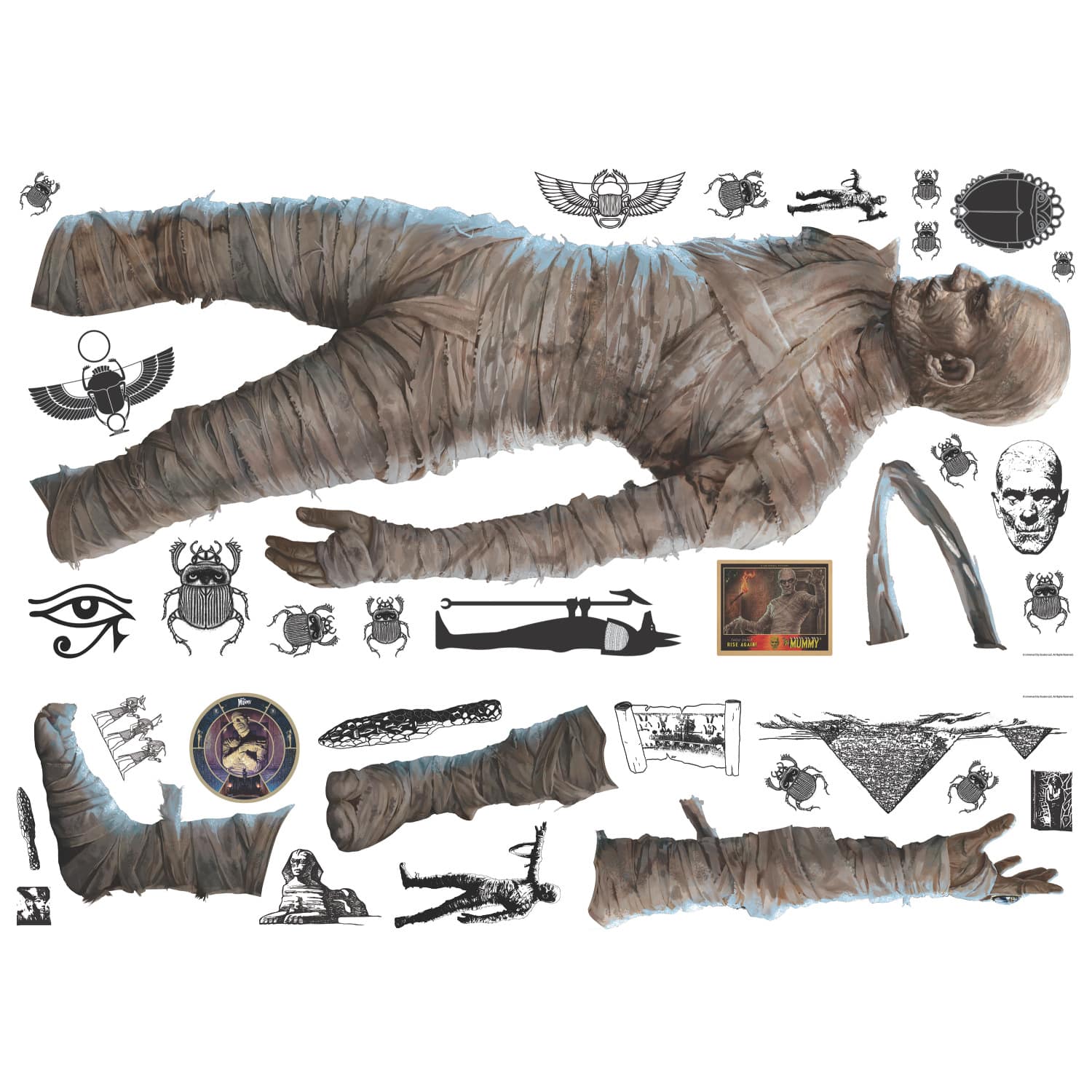 RoomMates Classic Monsters The Mummy Giant Peel & Stick Wall Decals