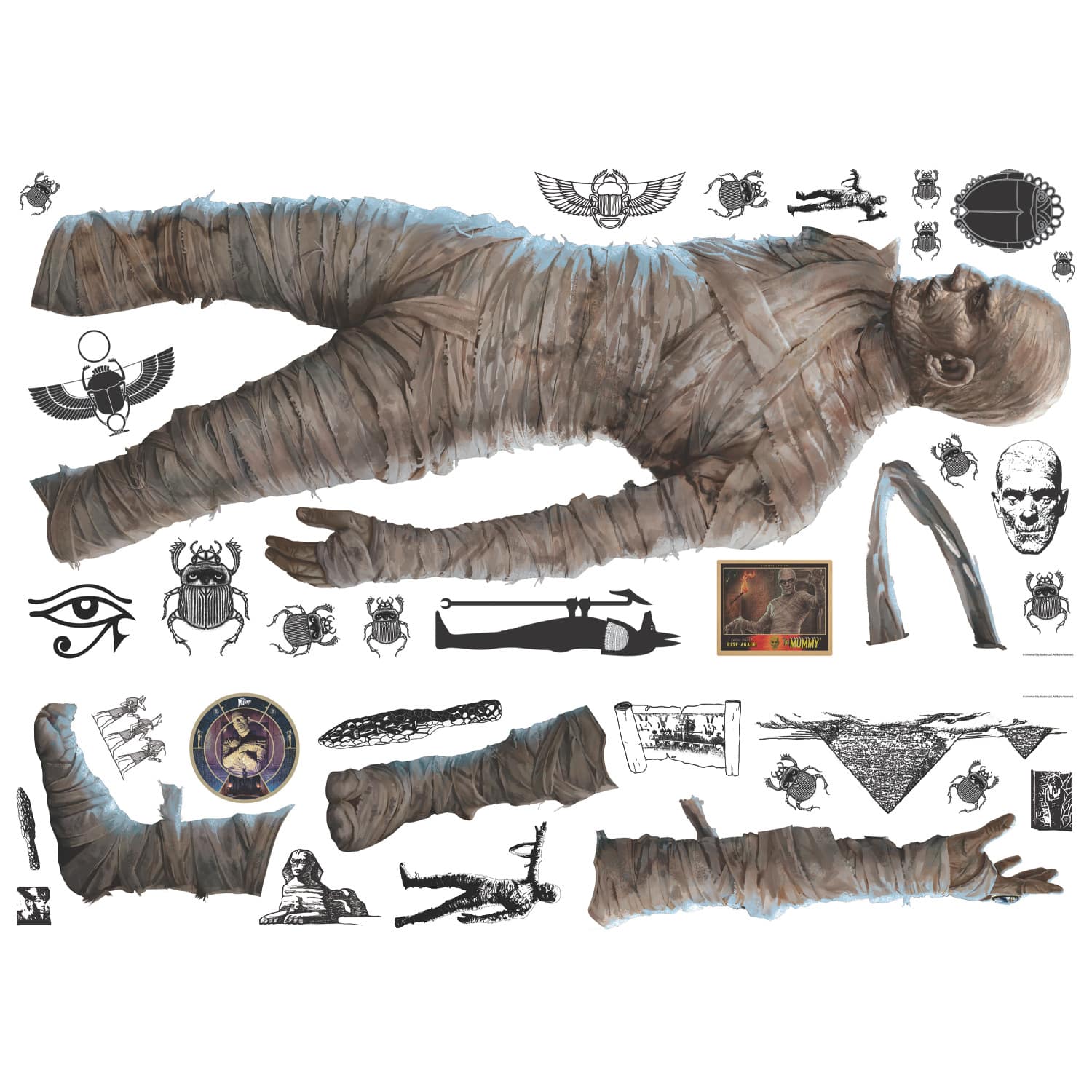 RoomMates Classic Monsters The Mummy Giant Peel &#x26; Stick Wall Decals