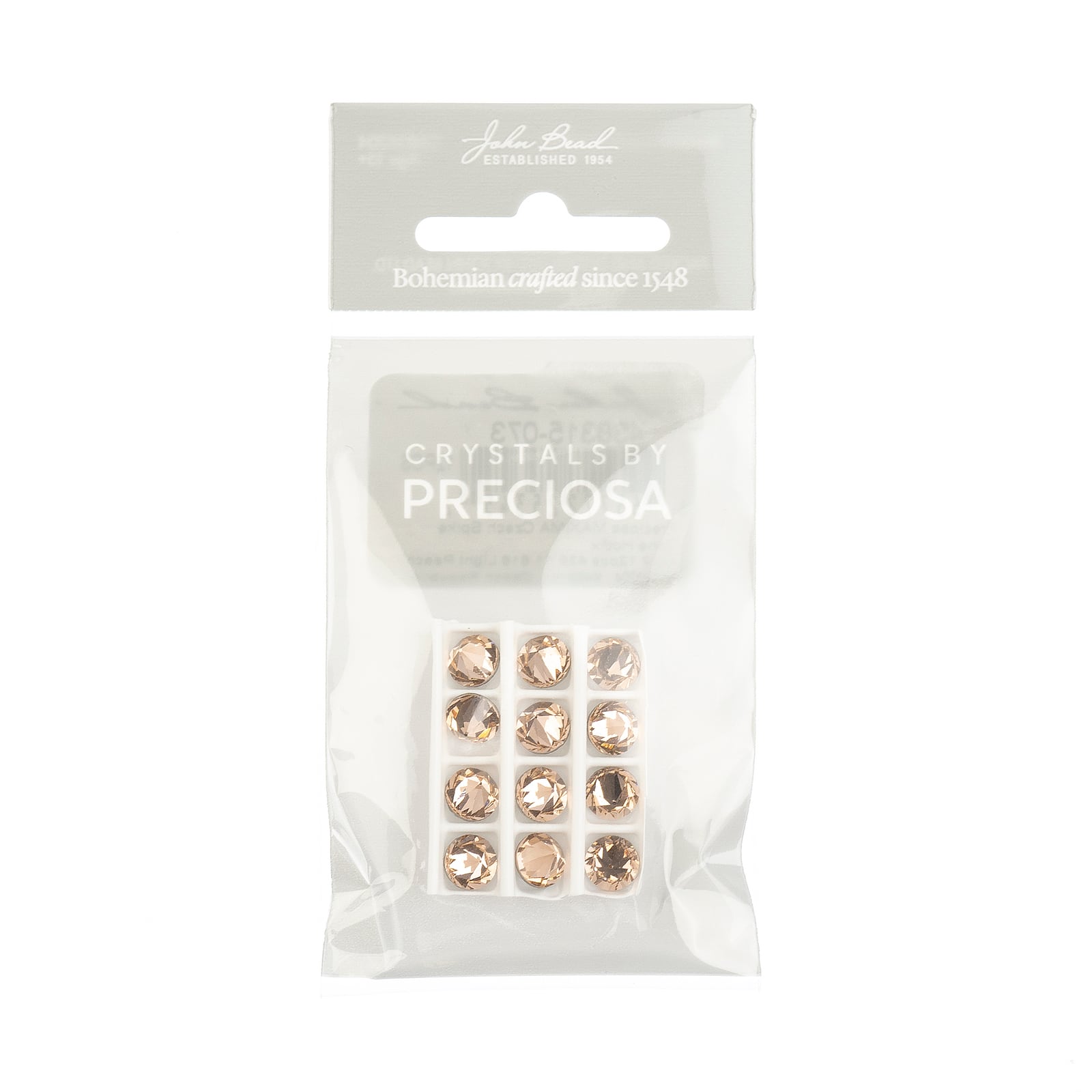 John Bead Preciosa MAXIMA SS29 Spike Cone Hotfix Czech Crystals, 12ct.