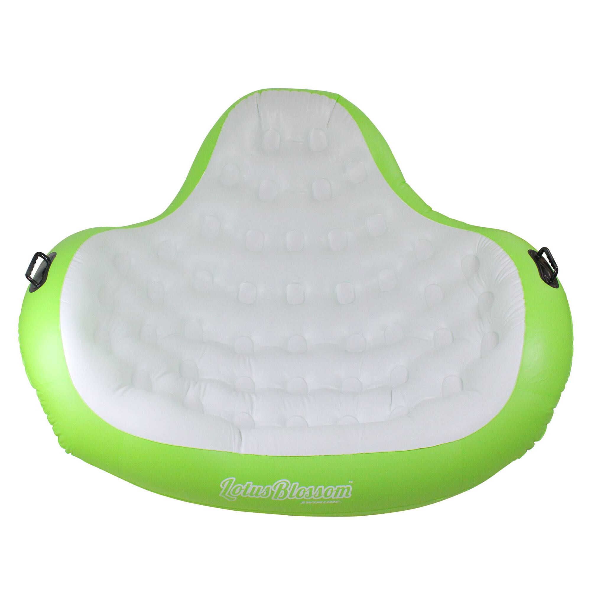 80" Inflatable Green Lotus Blossom Swimming Pool Duo Lounger