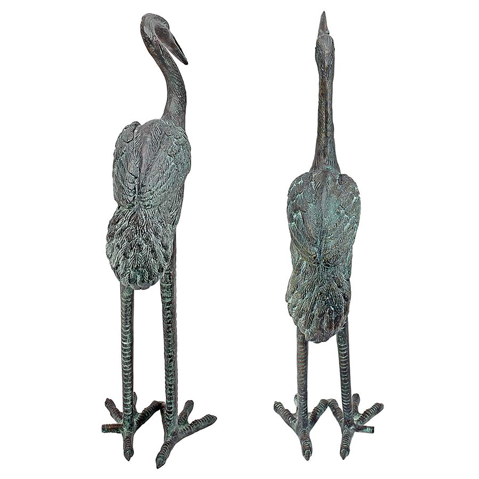 Design Toscano Small Bronze Crane Set