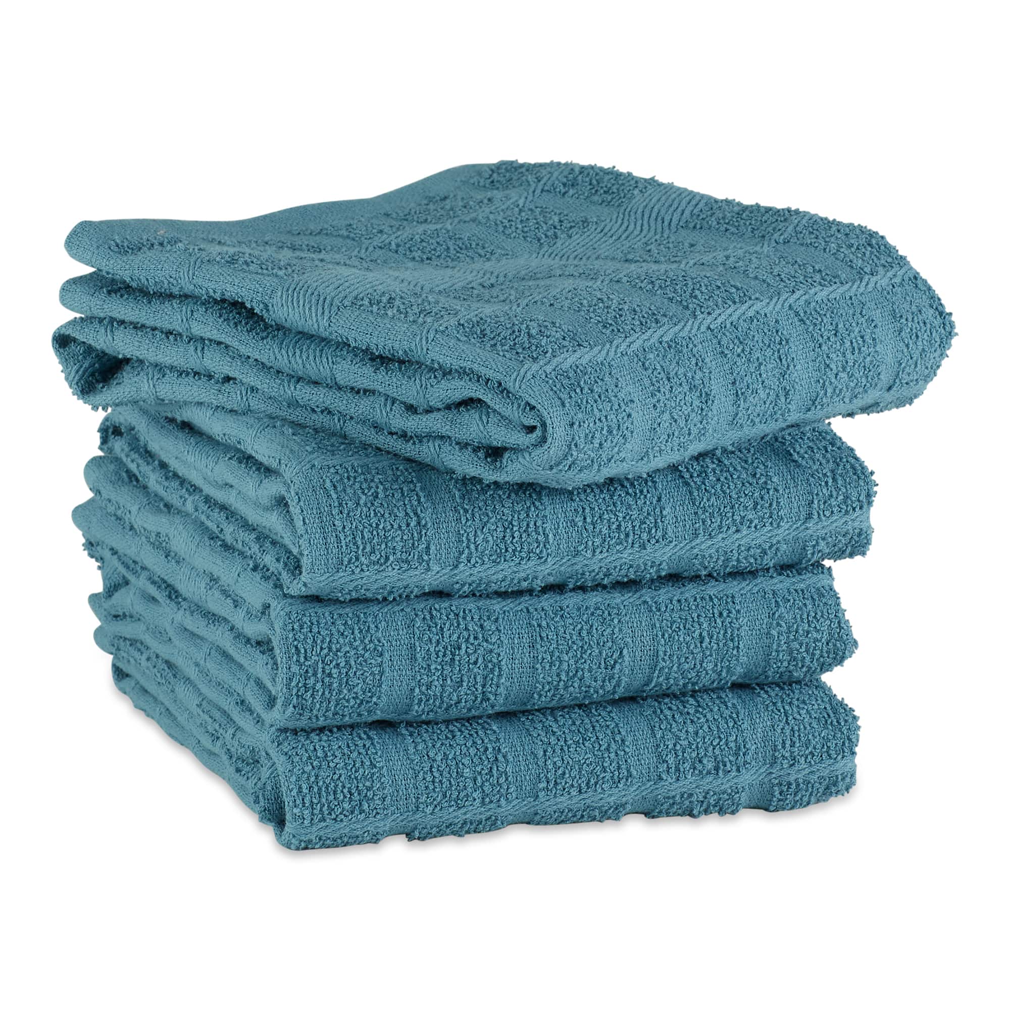 DII® Solid Windowpane Terry Dishtowels, 4ct.