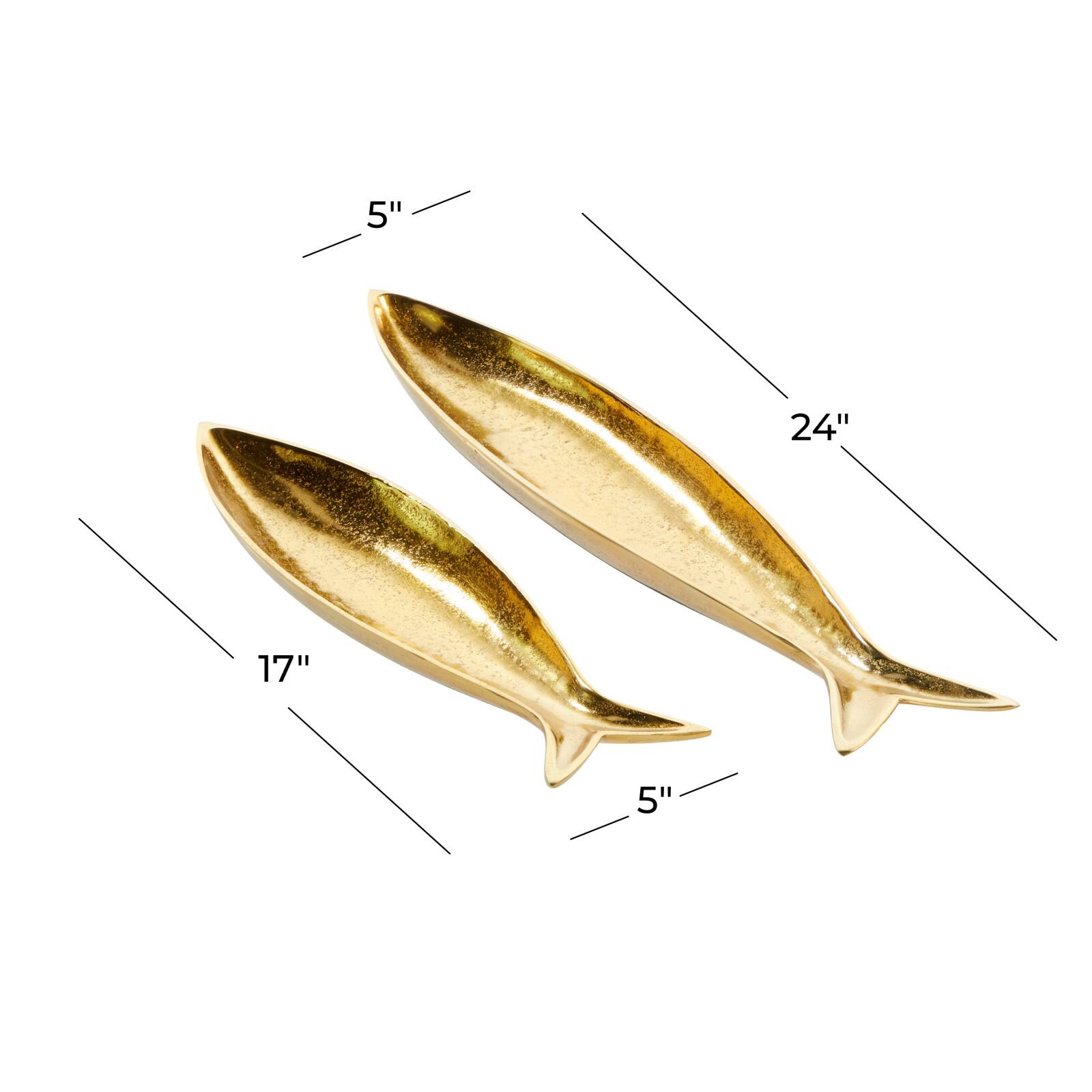 CosmoLiving by Cosmopolitan Aluminum Fish Tray Set