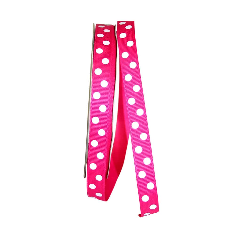 JAM Paper 5/8" x 50yd. Grosgrain Aspirin Dots Ribbon