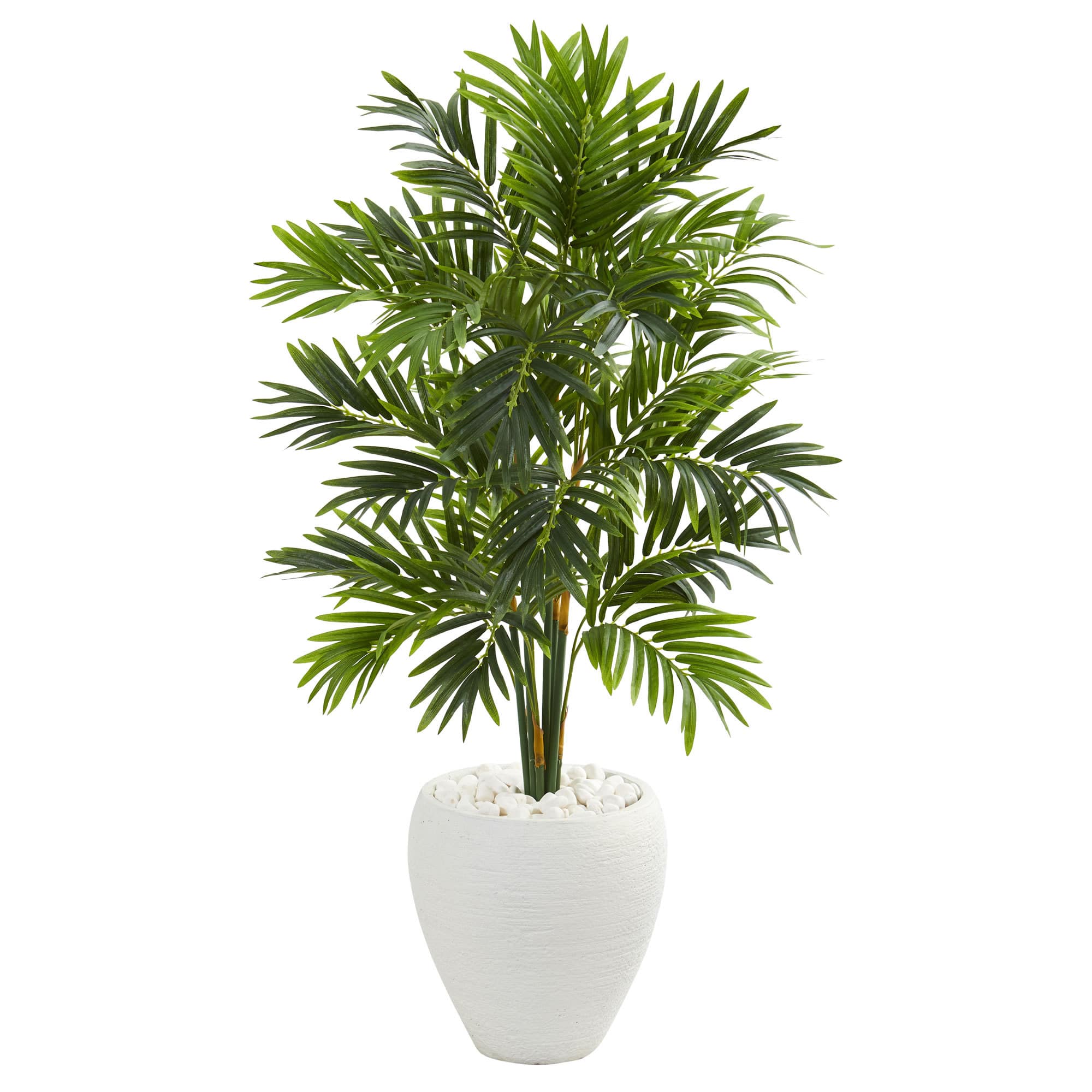 4ft. Areca Artificial Palm Tree in White Planter