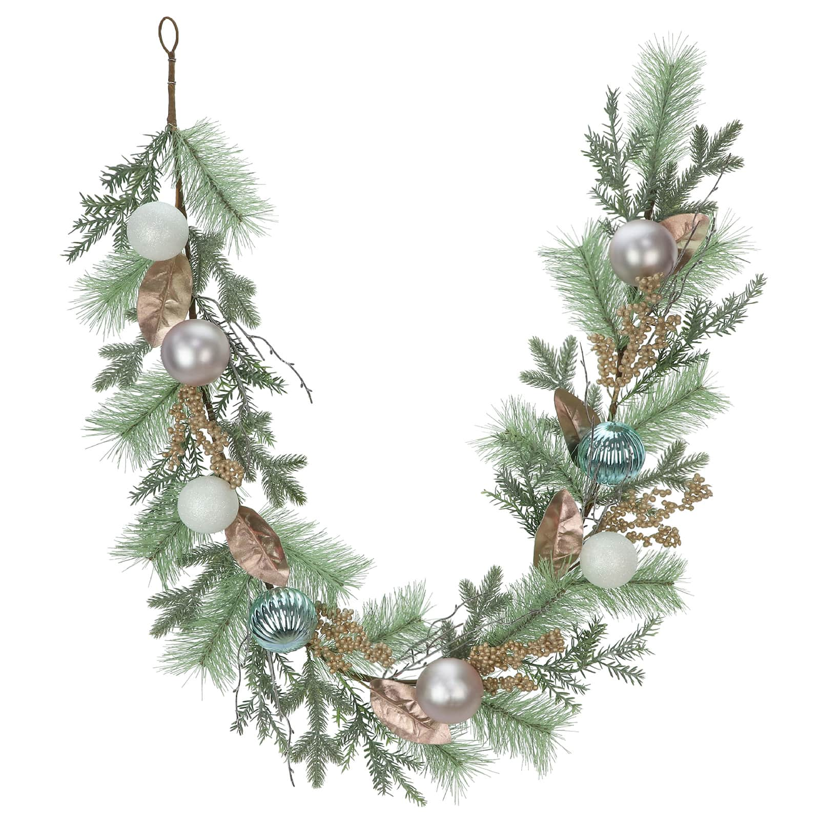 6ft. Pine, Champagne Berry &#x26; Ornament Garland by Ashland&#xAE;