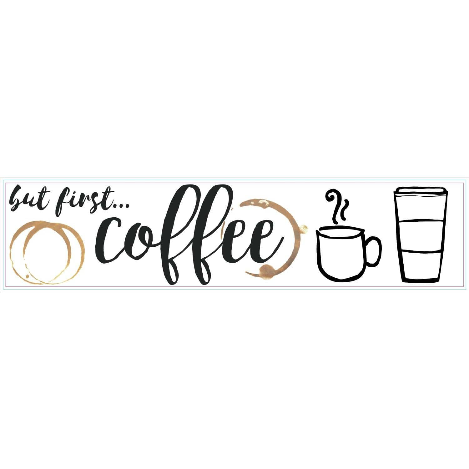RoomMates But First Coffee Peel & Stick Wall Decals