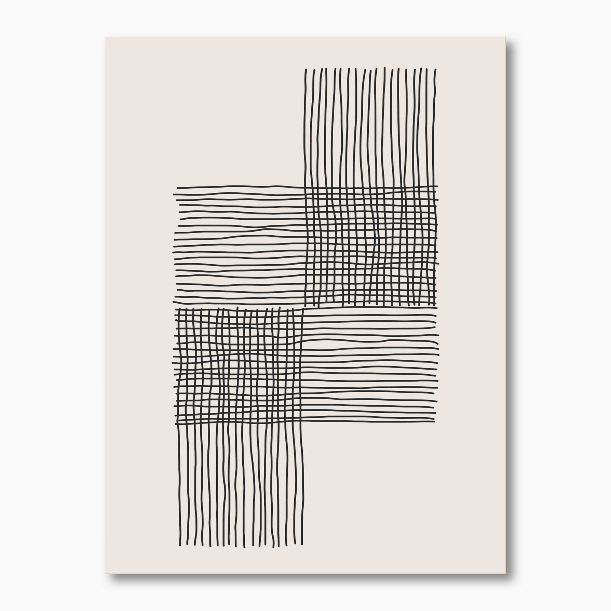 Designart - Minimal Geometric Compostions Of Elementary Forms XIX - Modern Canvas Wall Art Print