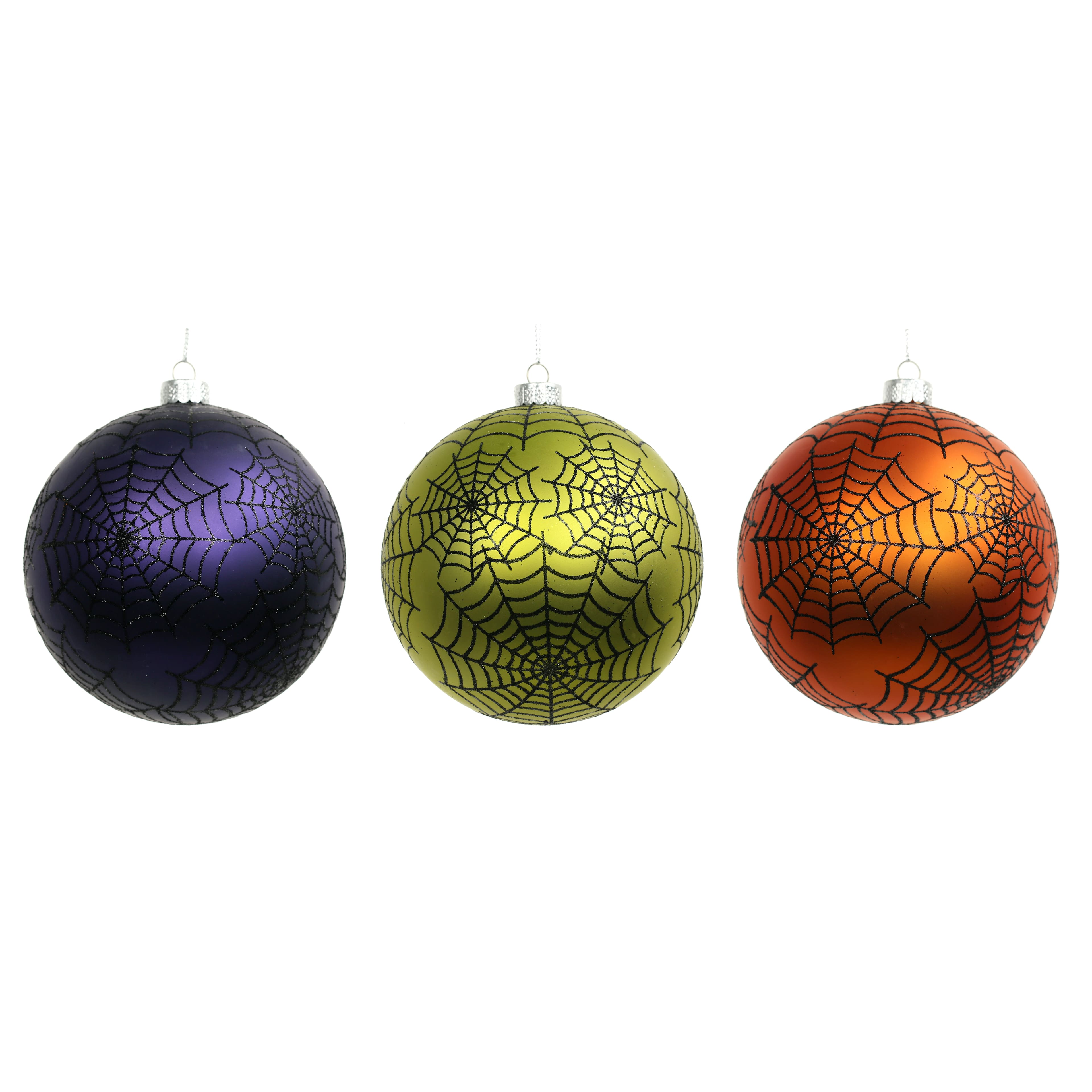 4.75&#x22; Spiderweb Ball Ornament Set by Ashland&#xAE;