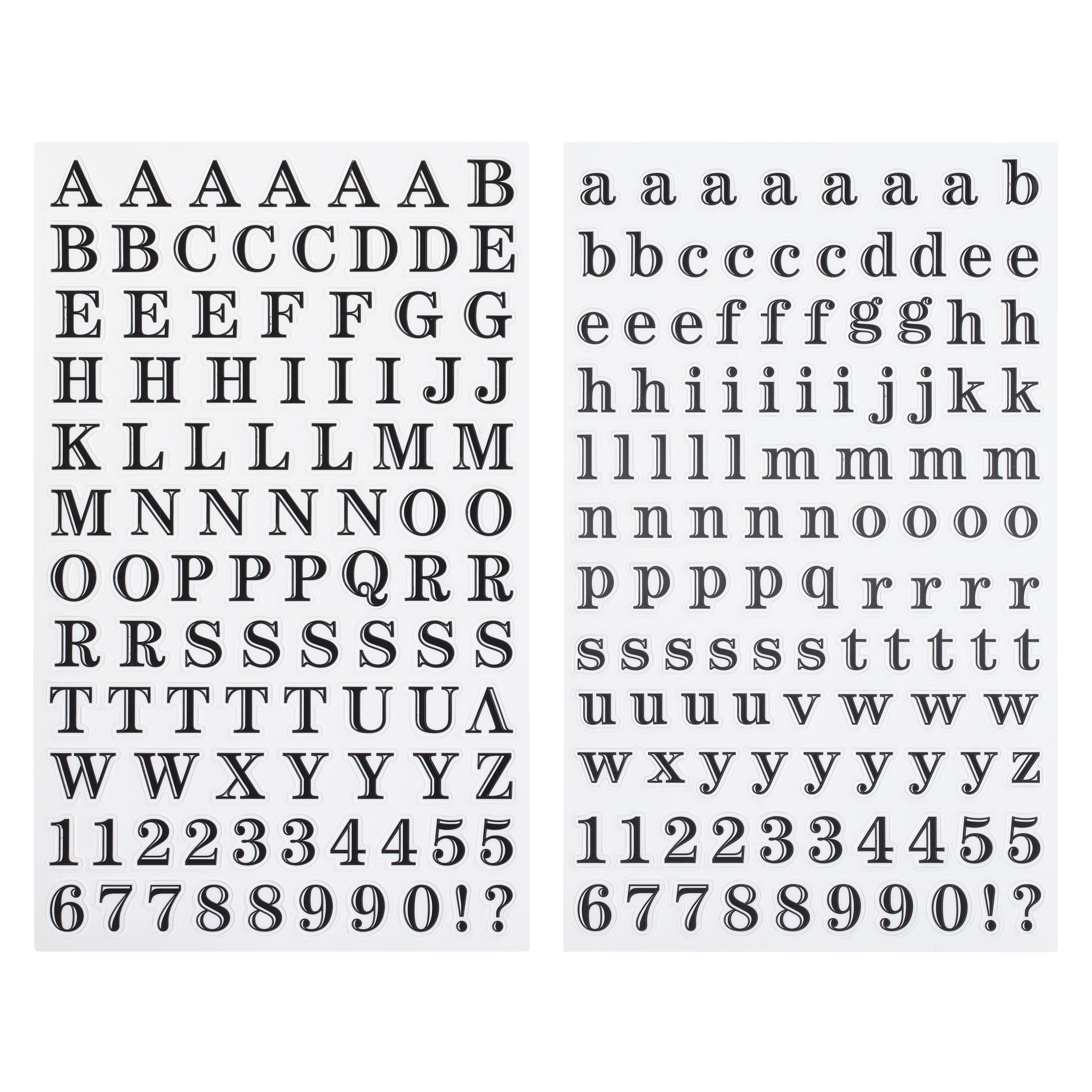 12 Packs: 213 ct. (2556 total) Black Printed Alphabet Stickers by Recollections™