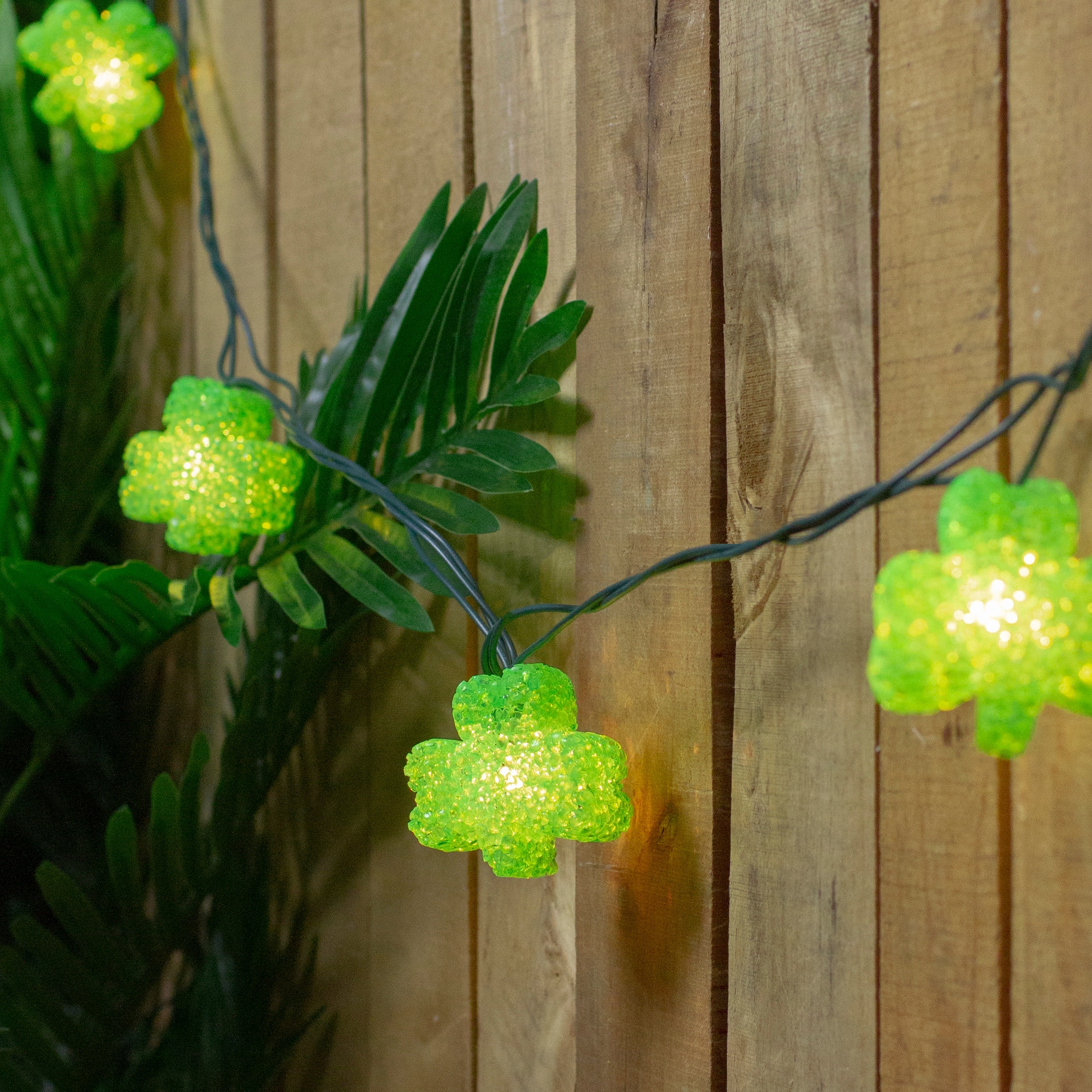 10ct. Irish Shamrock St Patrick&#x27;s Day String Lights