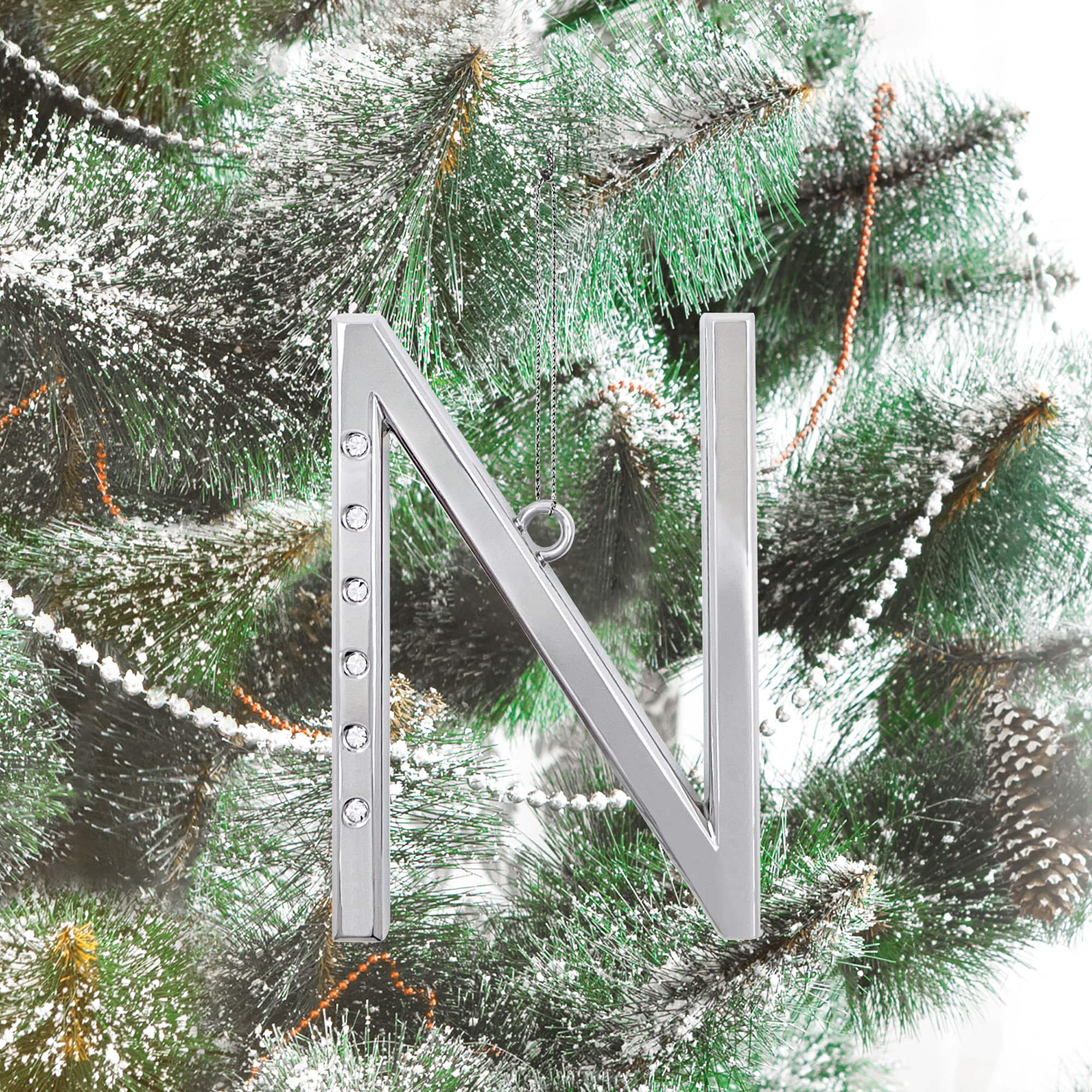 Metal Monogram Ornament with Rhinestones by Ashland&#xAE;