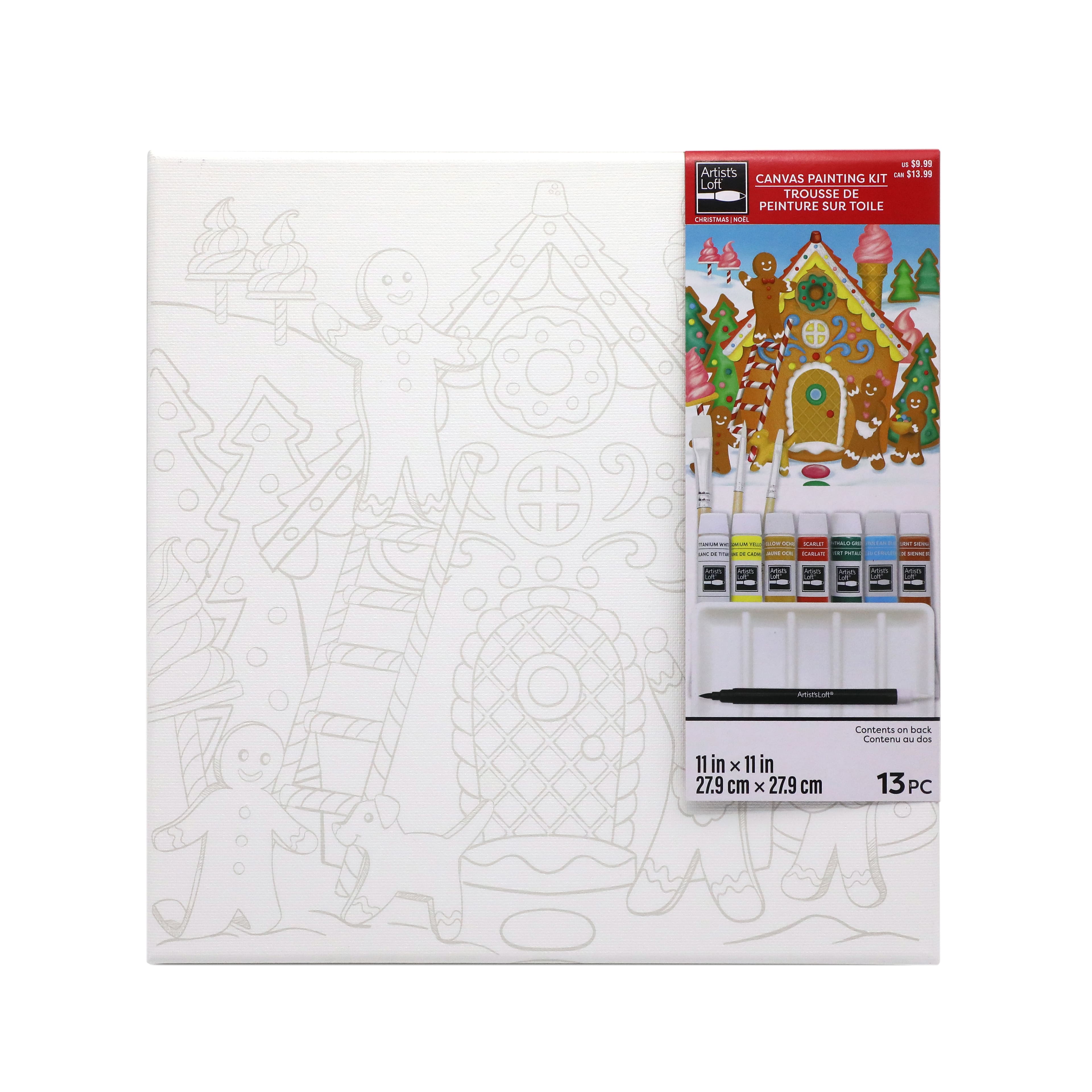 Gingerbread Canvas Painting Kit by Artist&#x27;s Loft&#xAE; Christmas