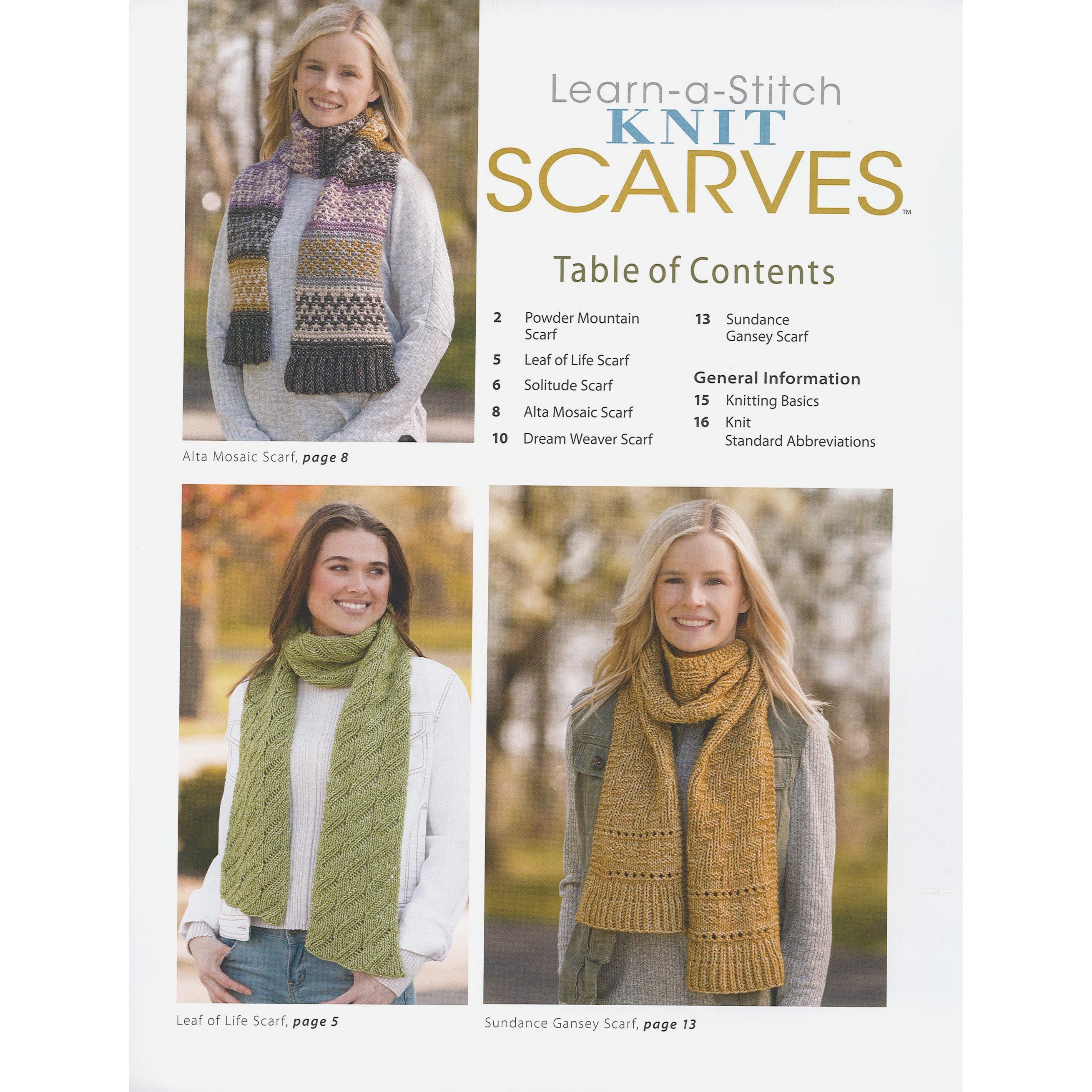 Annie's Learn A Stitch Knit Scarves Book