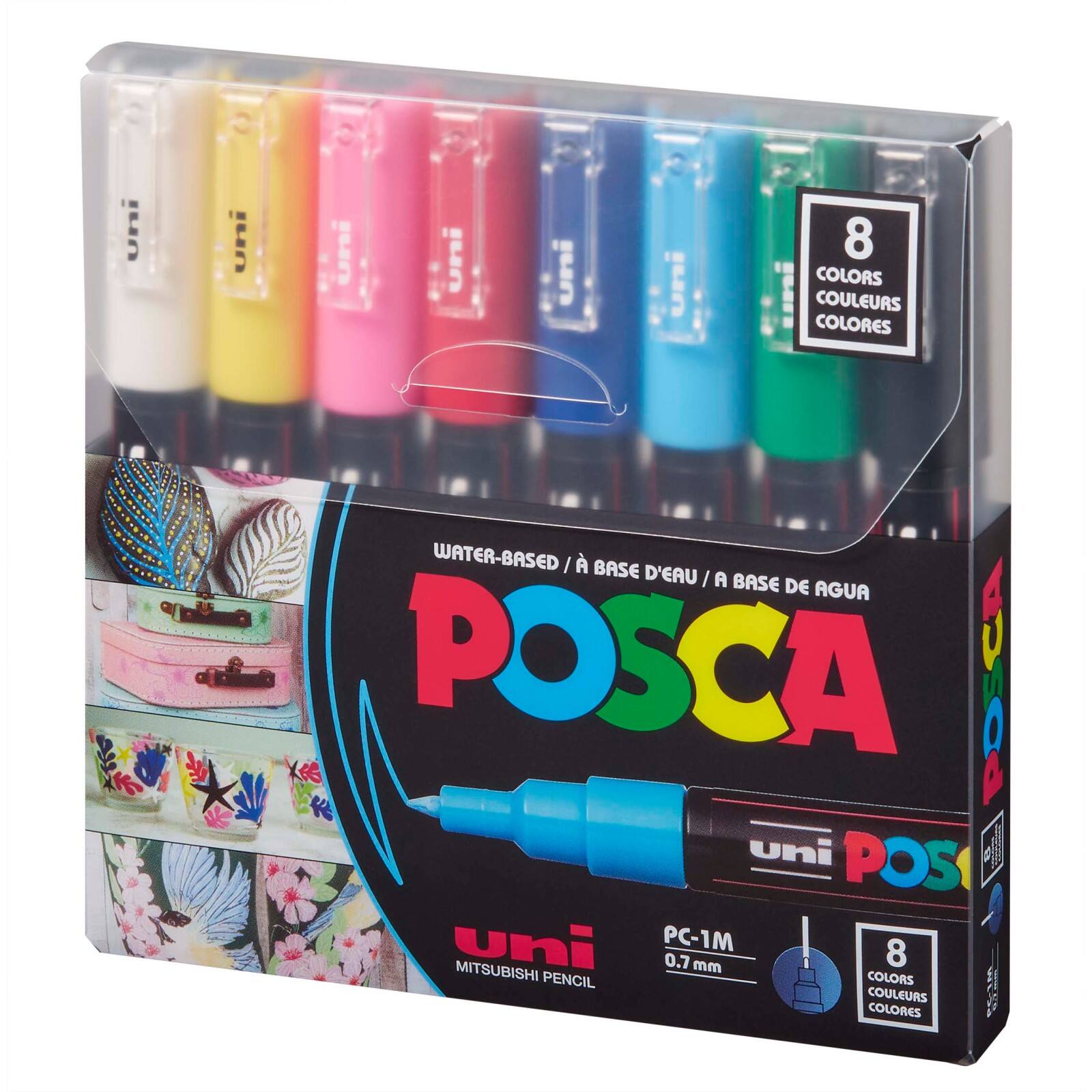 Raad Open ten tweede Uni Posca PC-1M 8 Color Extra-Fine Tapered Tip Paint Marker Set | Michaels