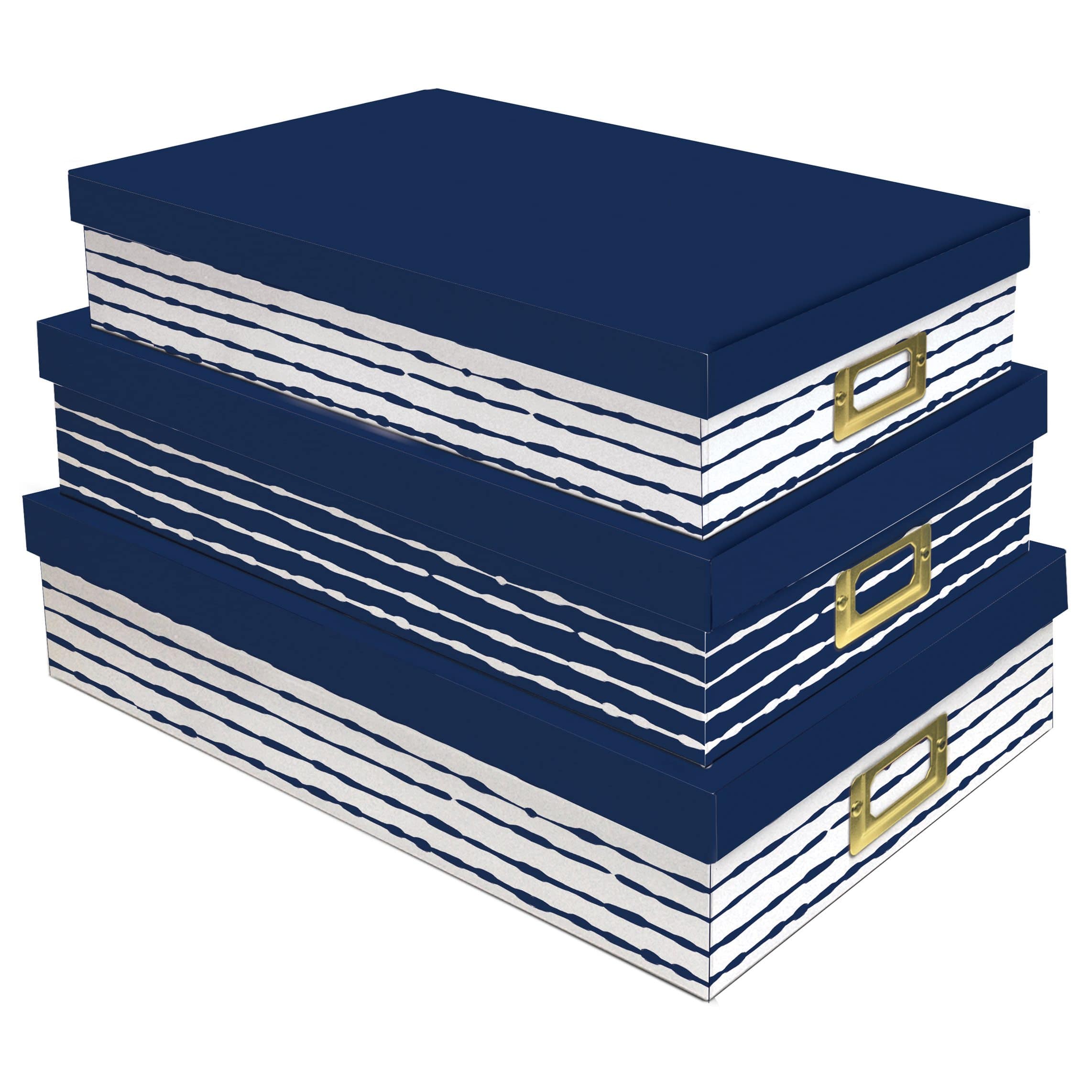 Lady Jayne Indigo Lines Nesting Document Boxes Michaels