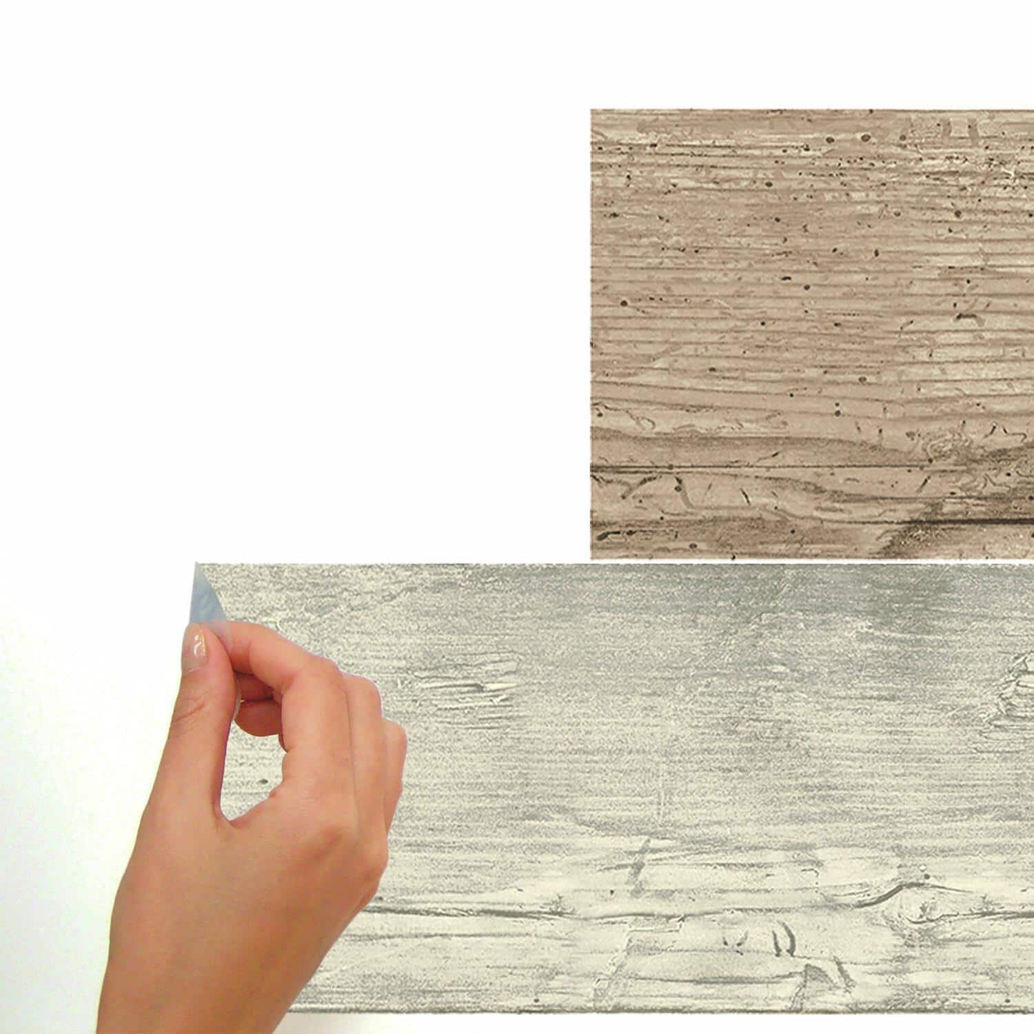 Roommates Distressed Barn Wood Plank Peel & Stick Giant Wall Decals