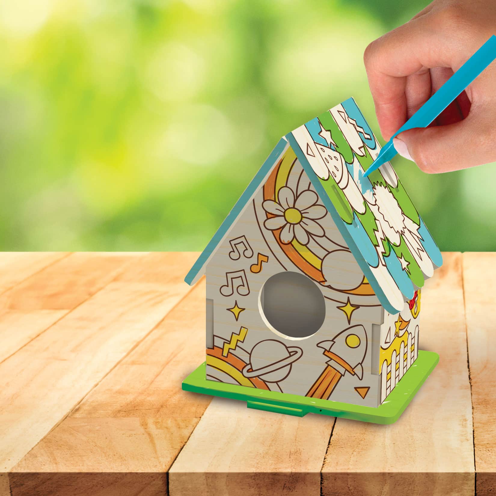 12 Pack: Color Zone® Doodle Birdhouse Kit
