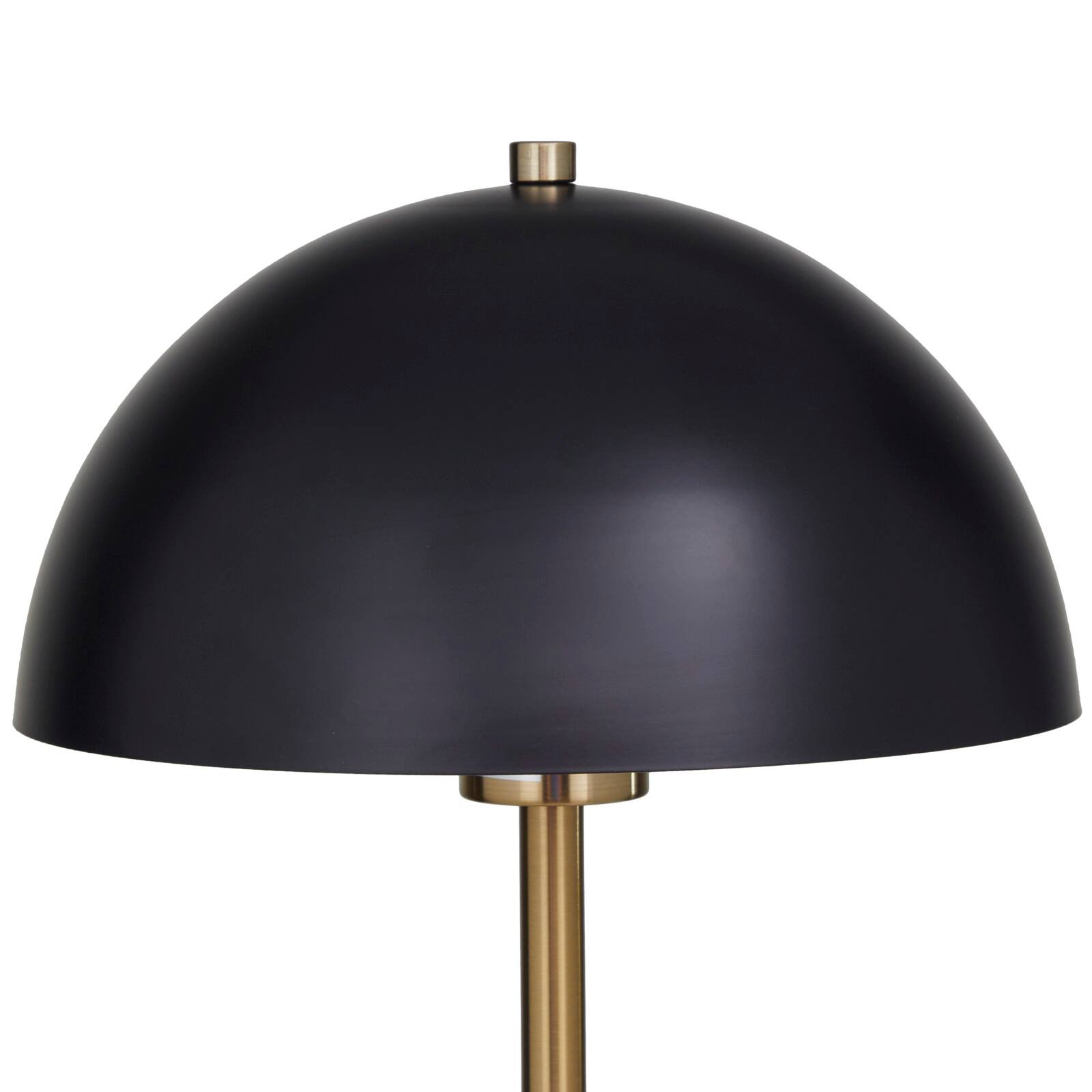 Black Metal Umbrella Style Desk Lamp with Marble Base 10" x 10" x 28