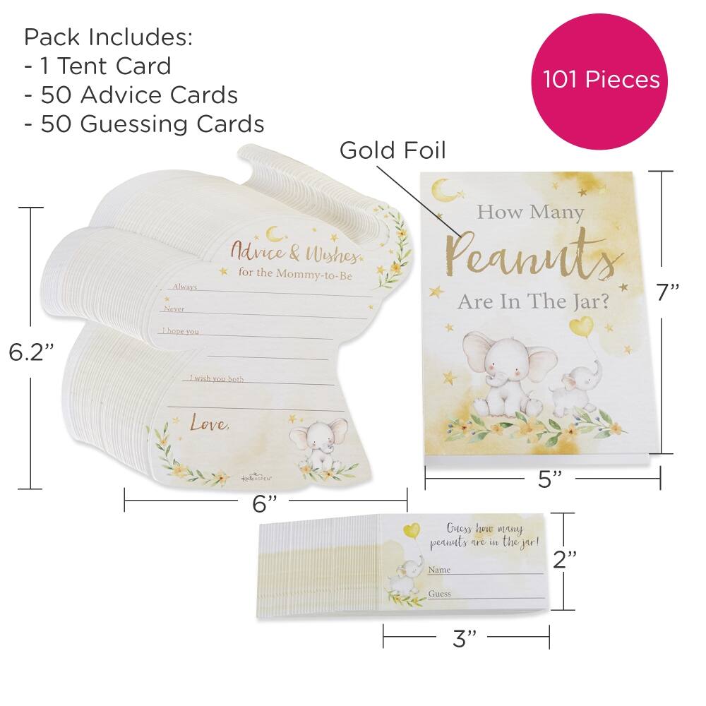 Kate Aspen® Elephant Advice Card & Baby Shower Game Set
