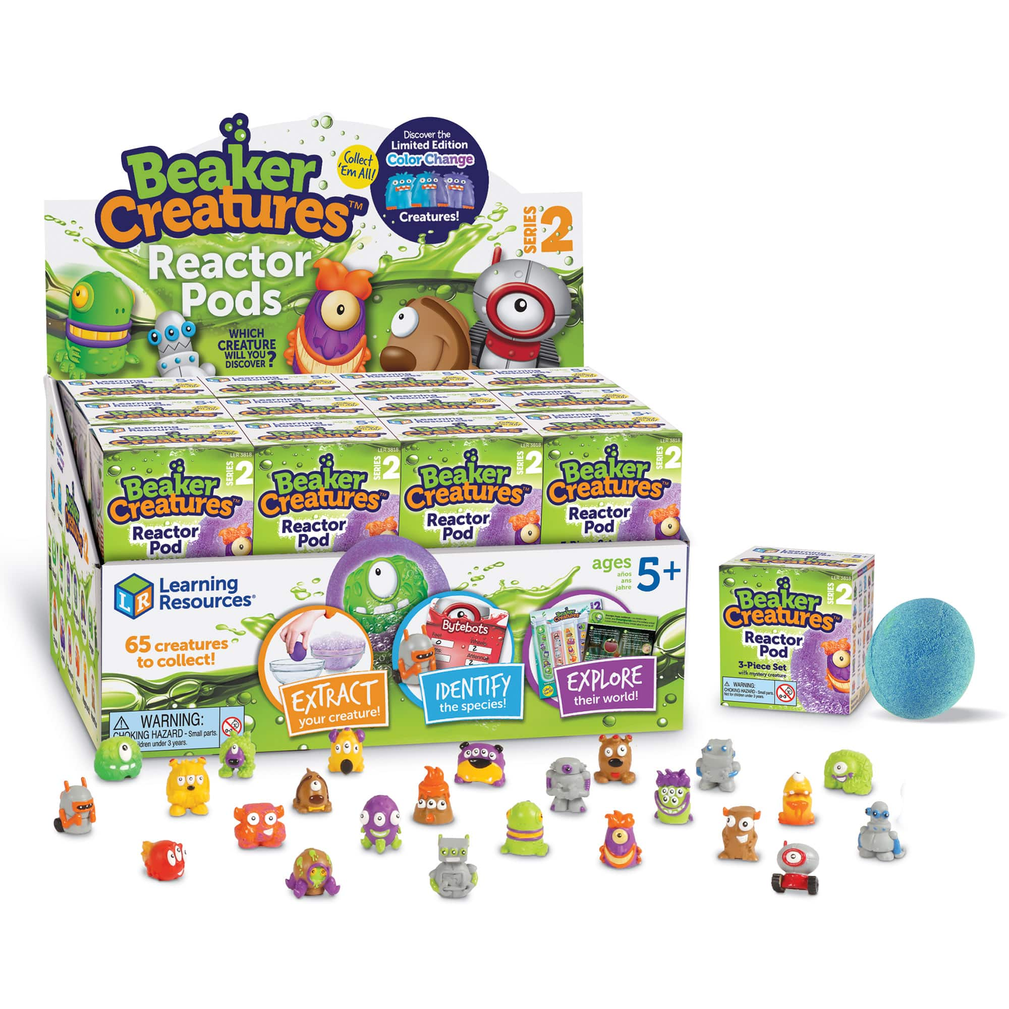 Learning Resources Beaker Creatures Series 2 Reactor Pods Blind Packs, 24ct.