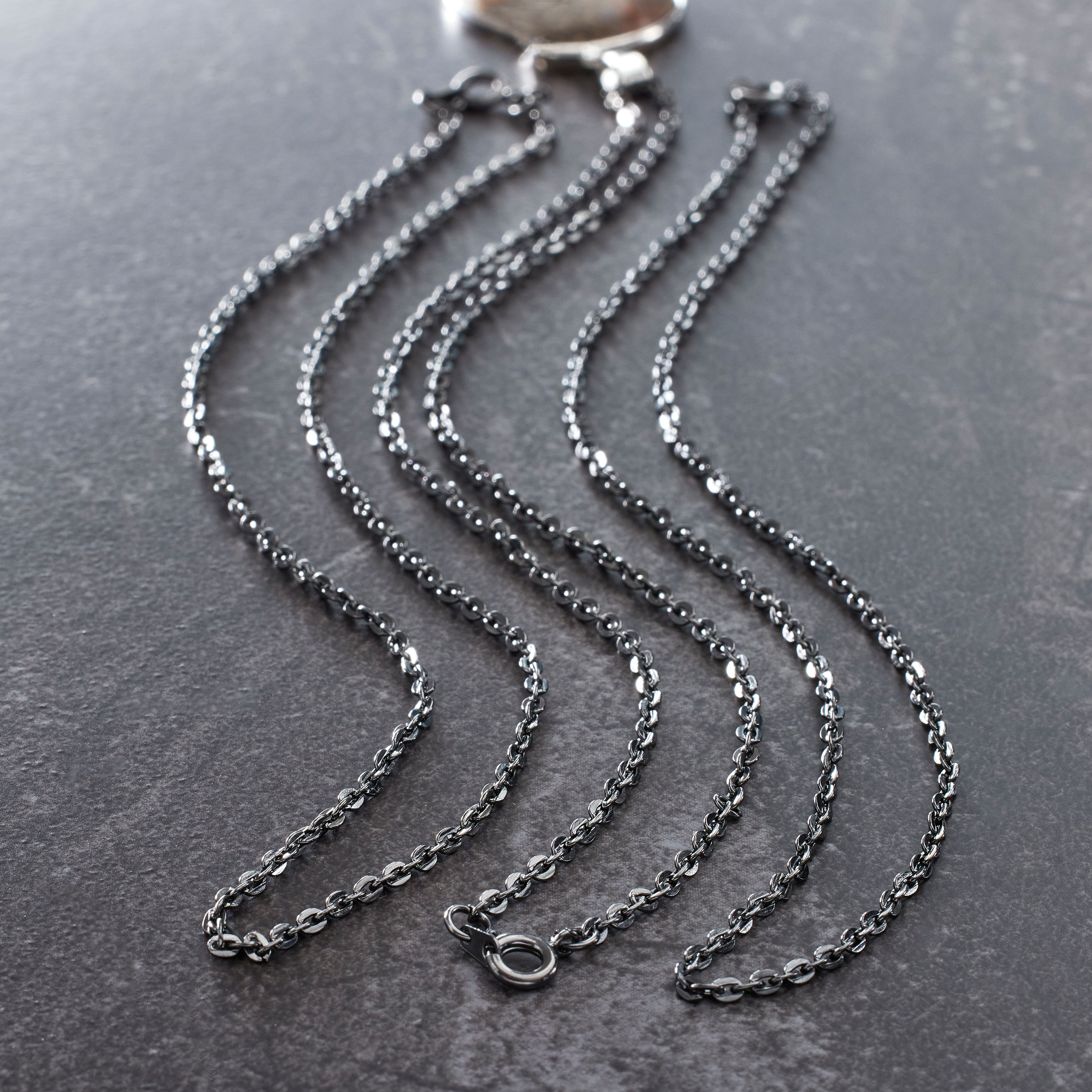 12 Packs: 3 ct. (36 total) 18" Hematite Chains by Bead Landing™