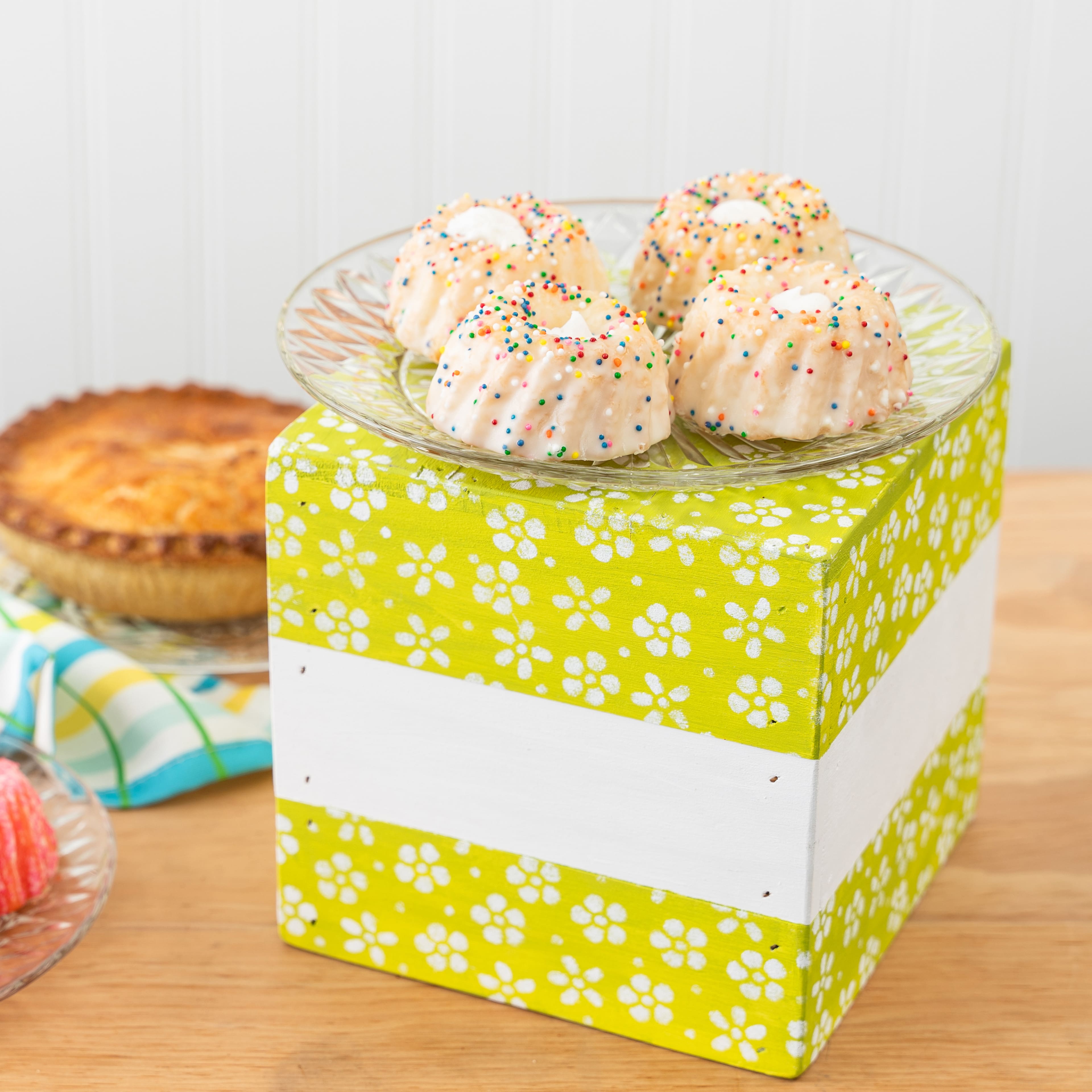 4 Pack: 6" Unfinished Wood Cube Riser Box