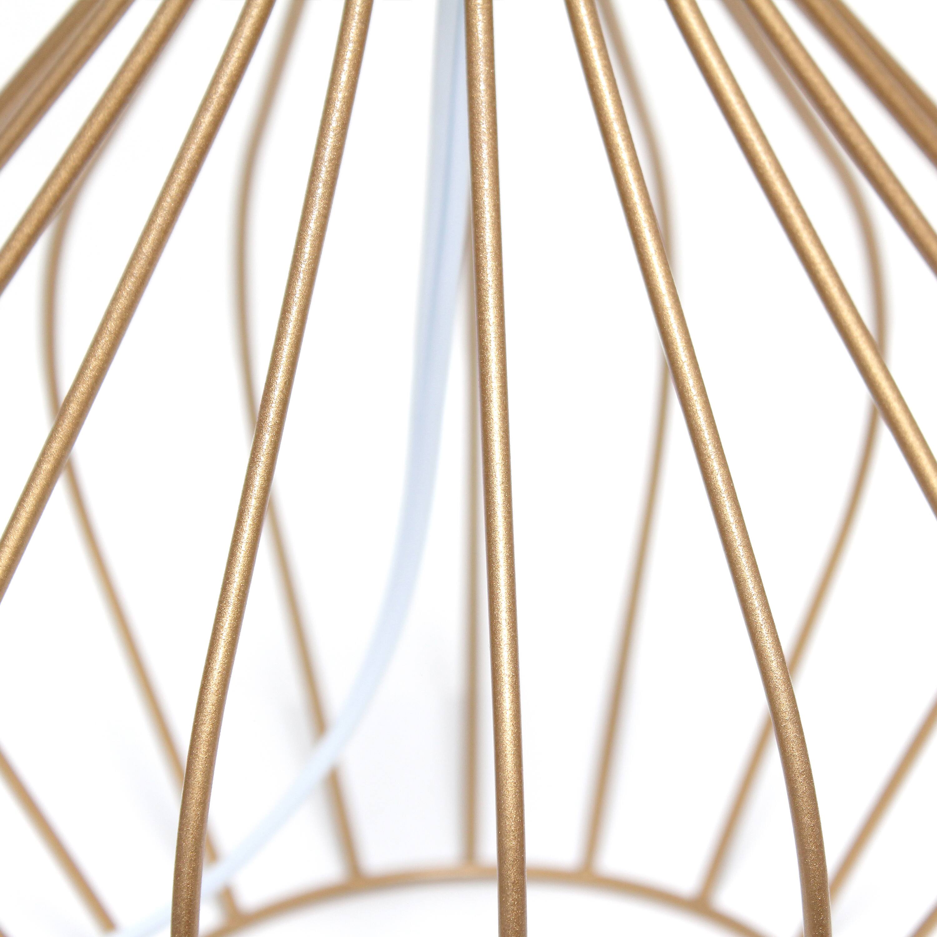 Simple Designs 19.7&#x22; Geometrically Wired Table Lamp