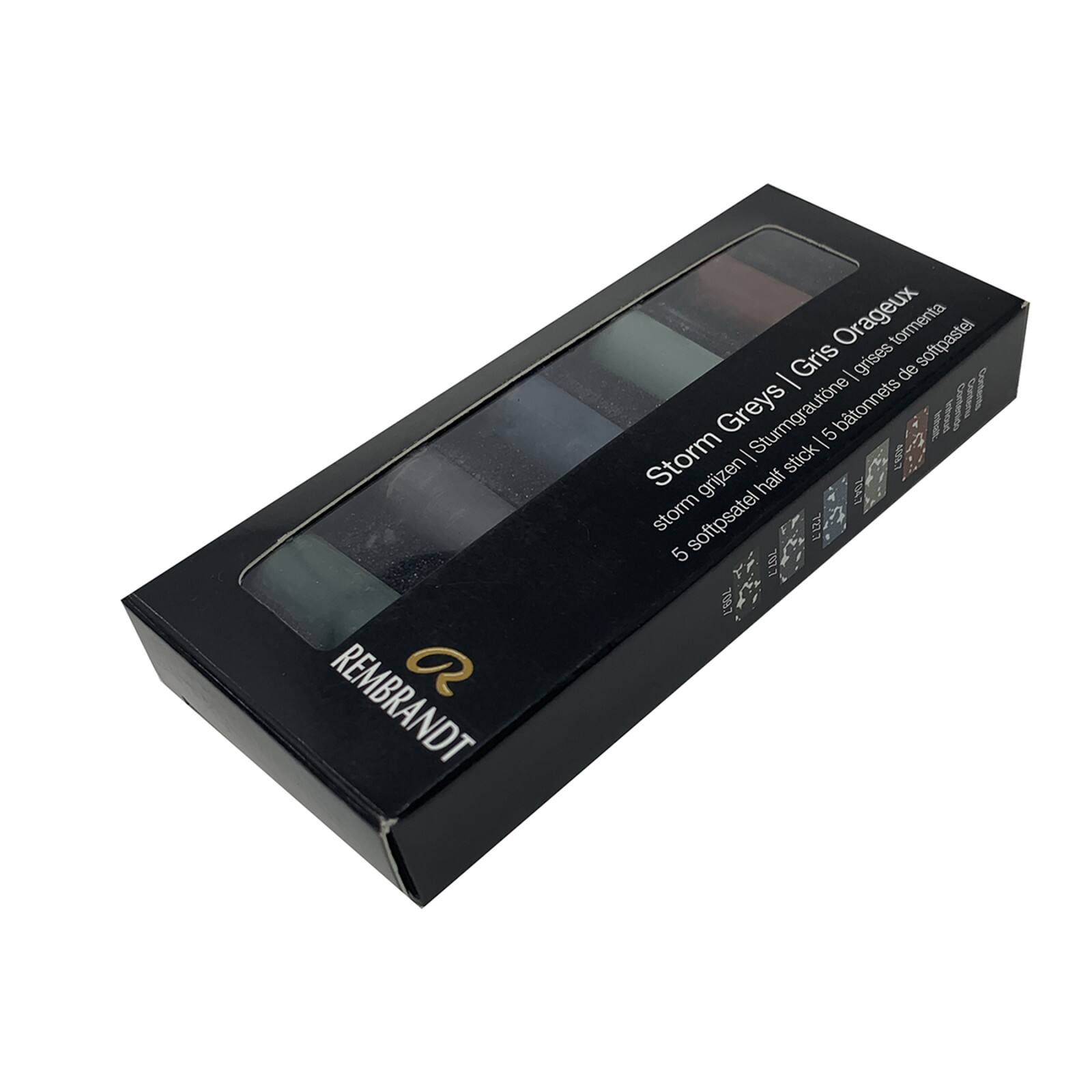 Rembrandt 5 Color Storm Grays Half Stick Soft Pastel Set