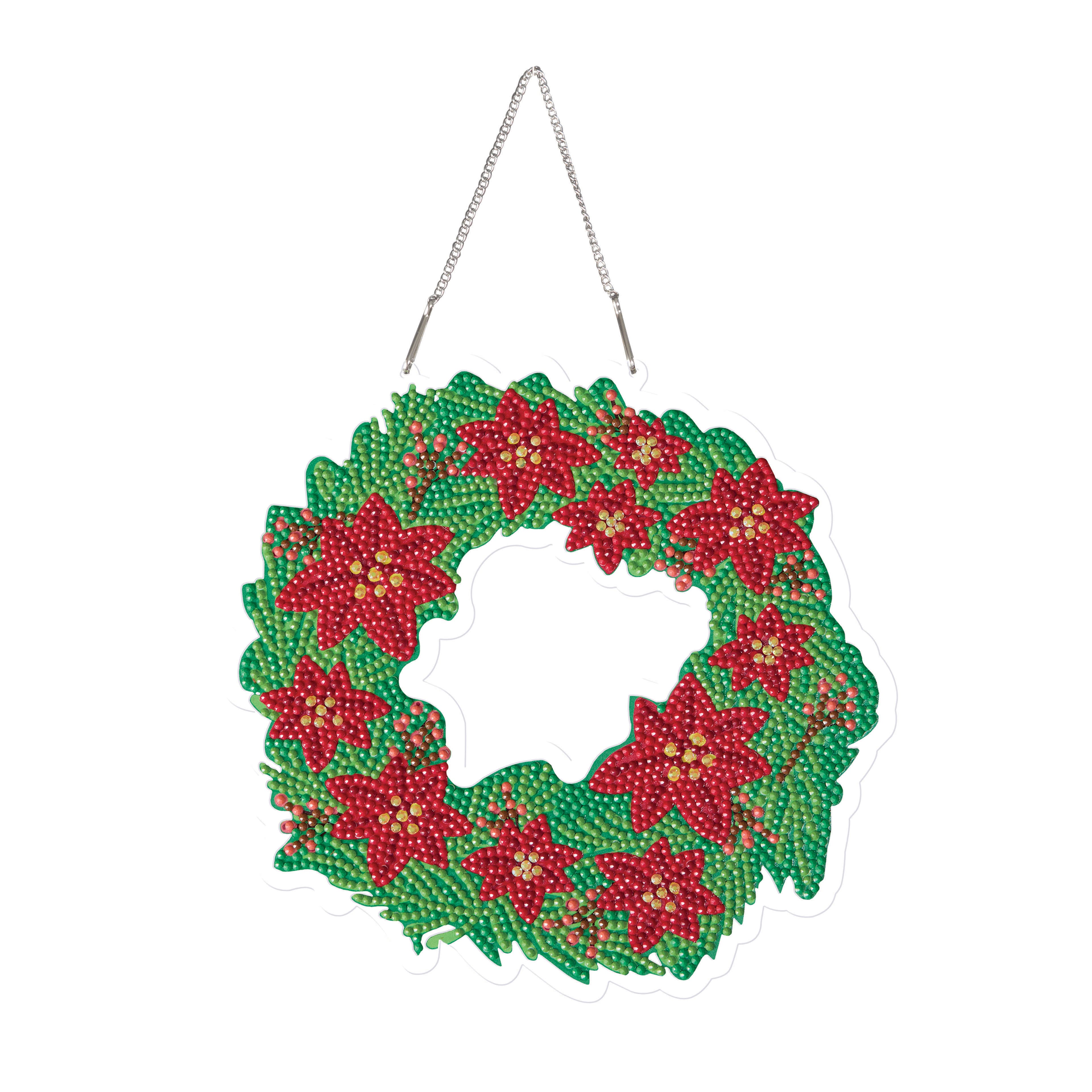 8&#x22; Poinsettia Wreath Diamond Art Kit by Make Market&#xAE;