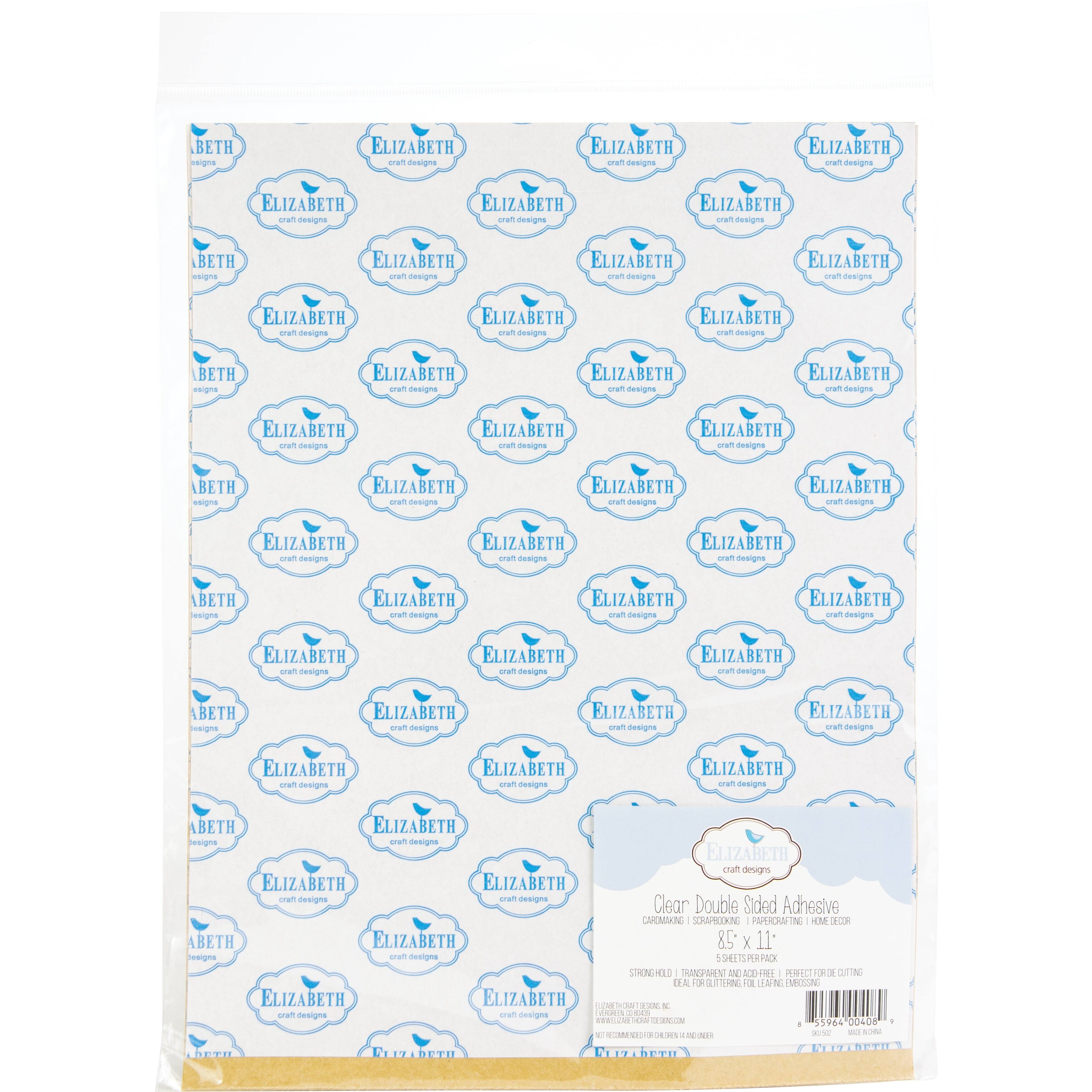 Elizabeth Craft Designs Clear Double-Sided Adhesive Sheets, 5ct.