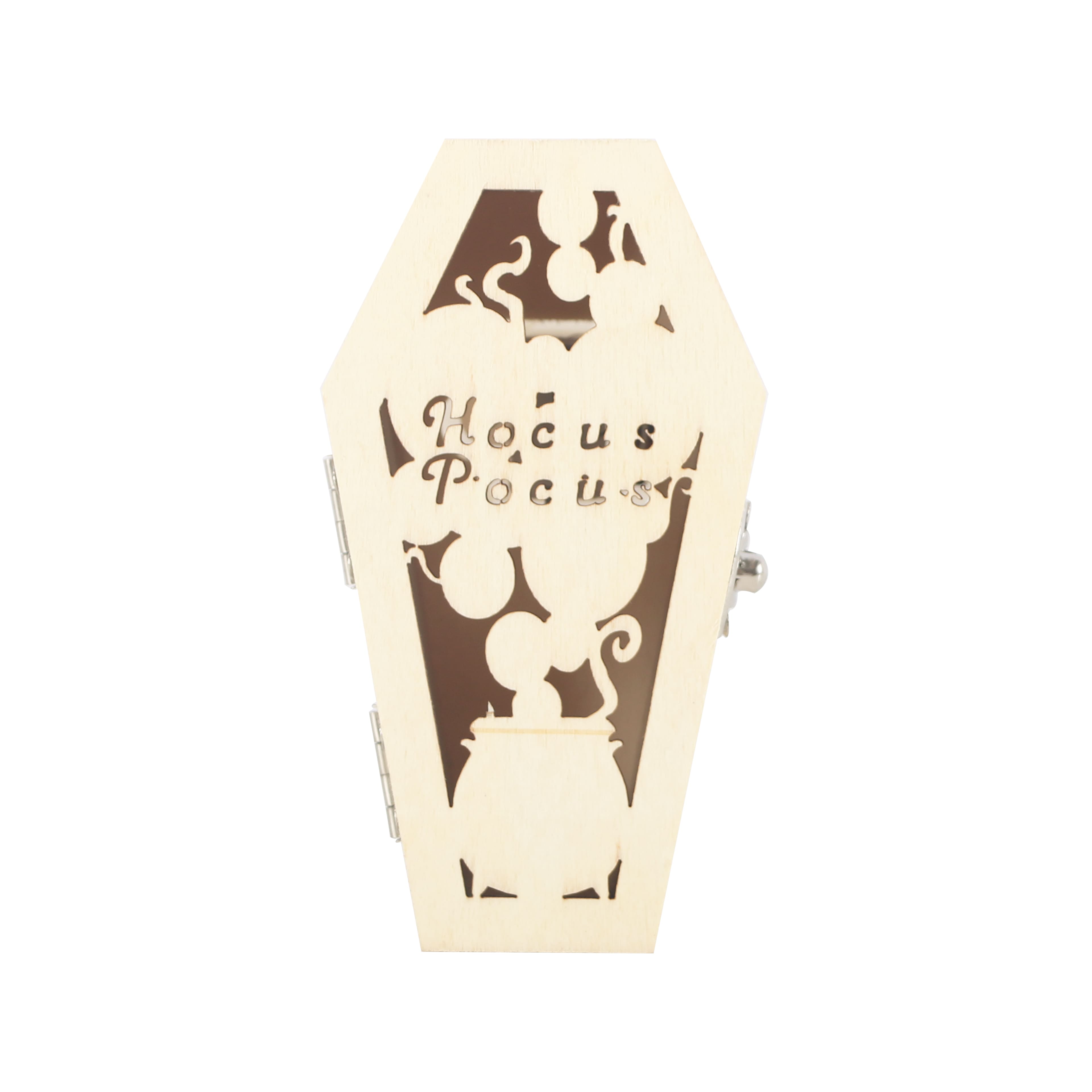 Mini Hocus Pocus Coffin DIY LED Wood D&#xE9;cor by Make Market&#xAE;