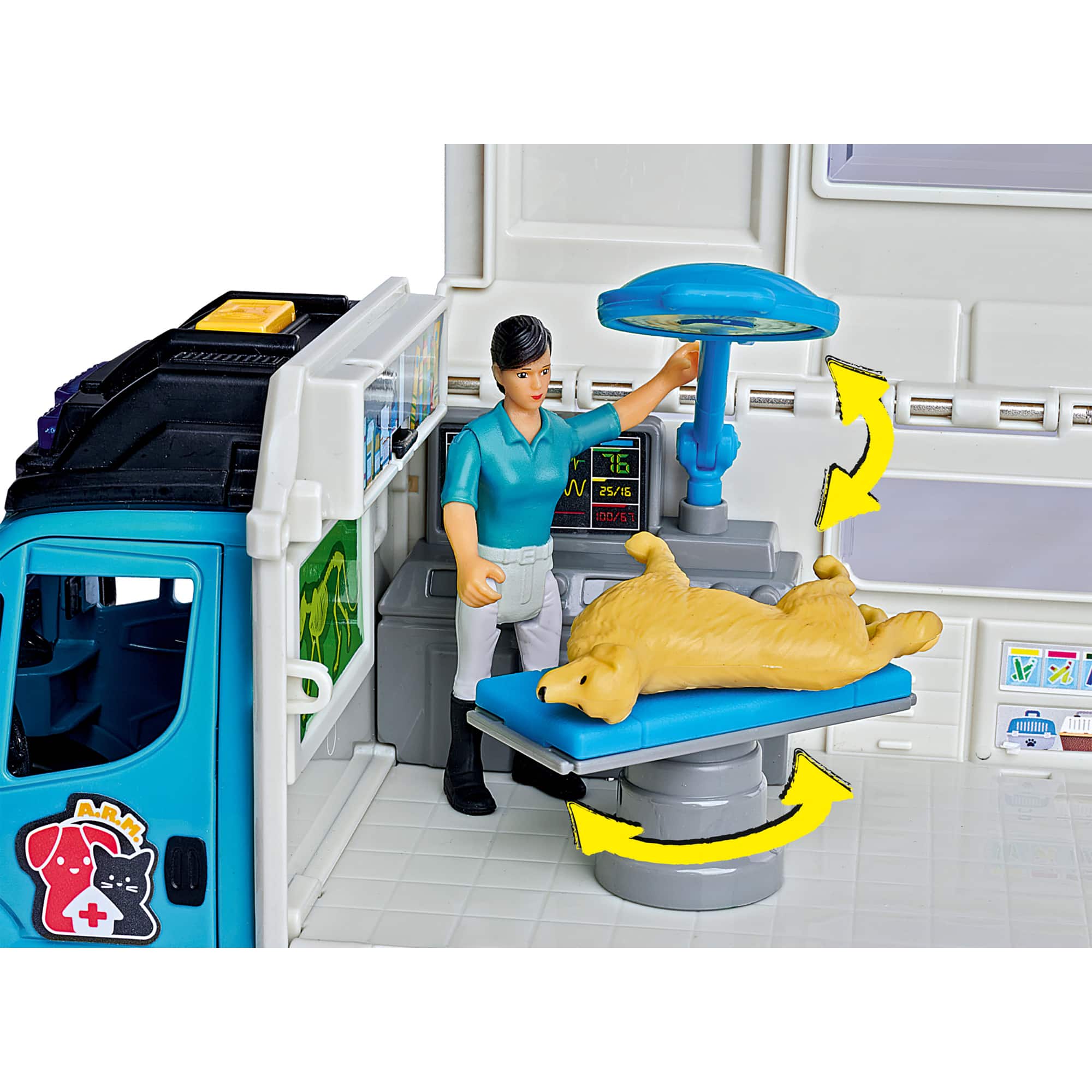 Dickie Toys Light &#x26; Sound Iveco Animal Rescue Playset