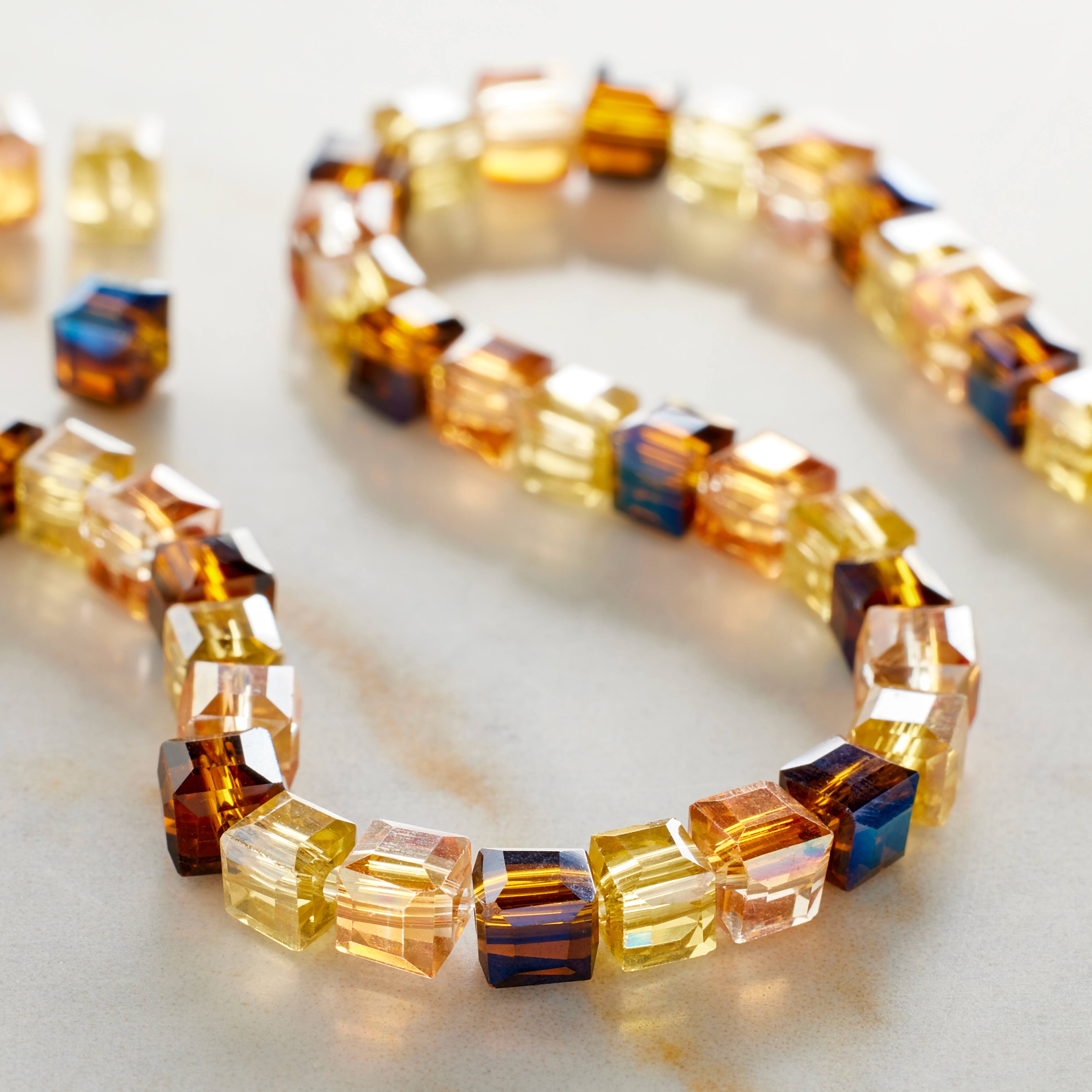 12 Pack: 4mm Glass Cube Mix by Bead Landing&#x2122;