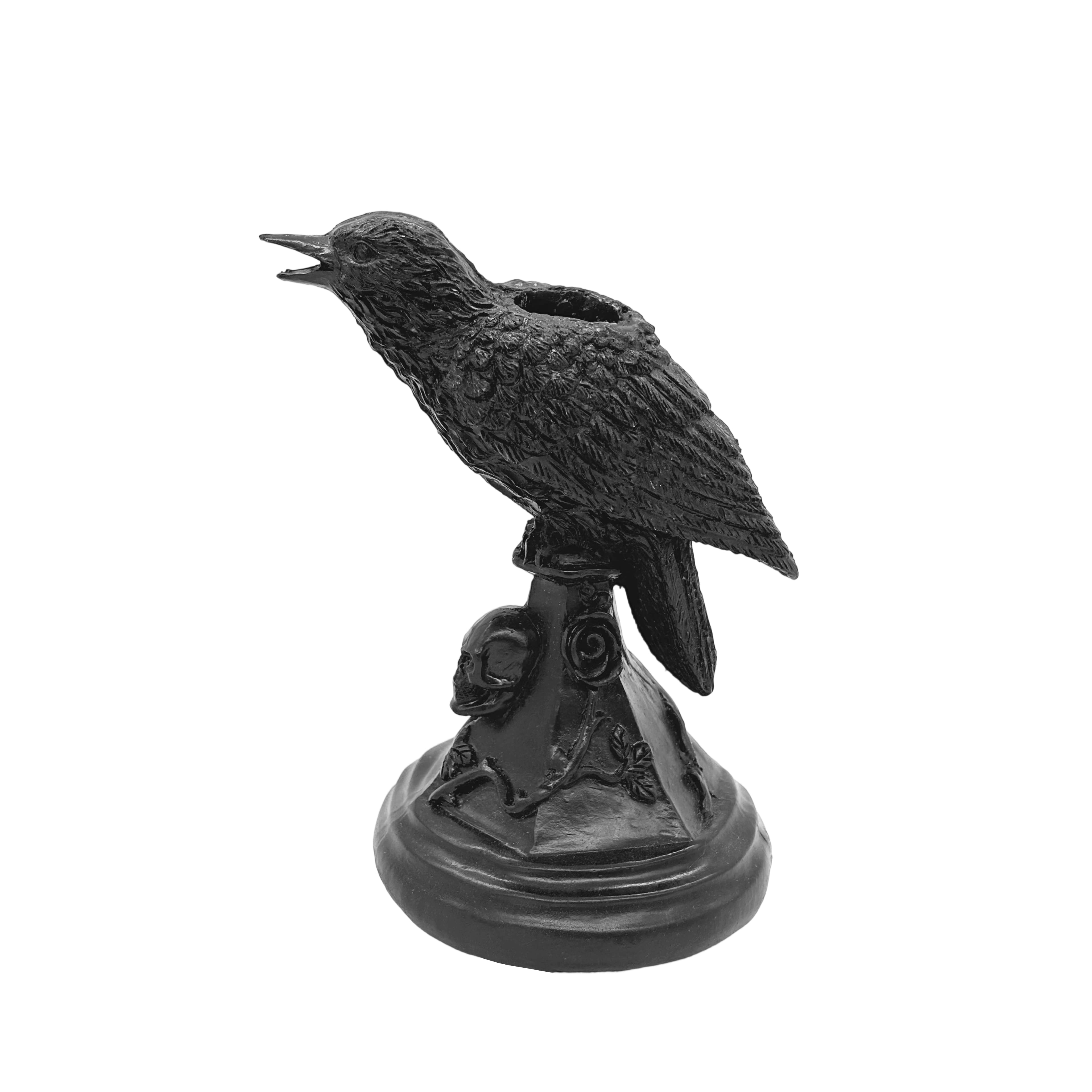 6.25&#x22; Black Raven Tabletop Taper Candle Holder by Ashland&#xAE;