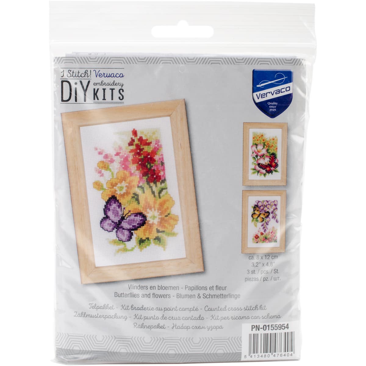 Beginner Flower Cross Stitch Kit / Small Easy Cross Stitch Kit