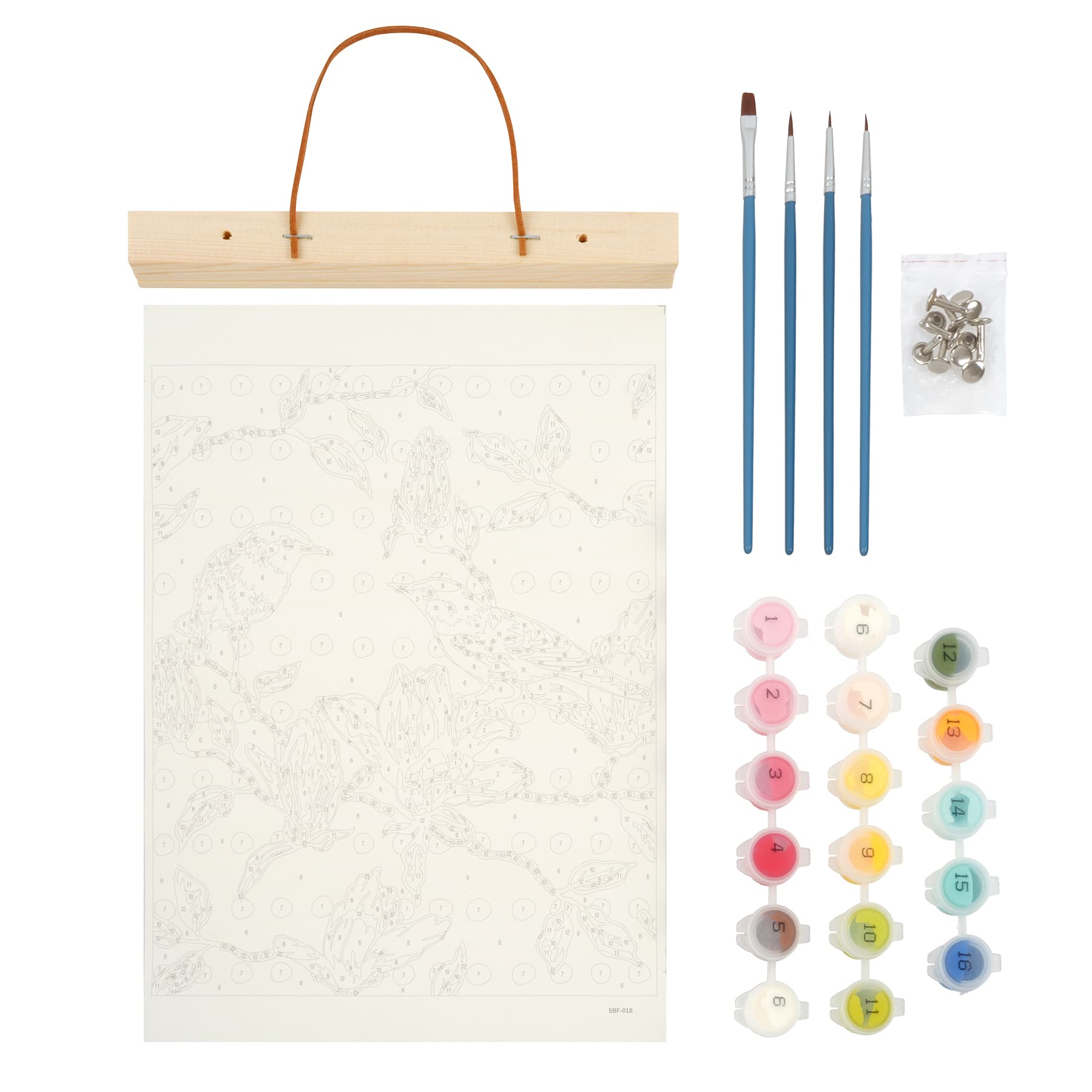 Trousse de peinture par numéros à thème d’oiseaux sur fleurs d’Artist’s Loft