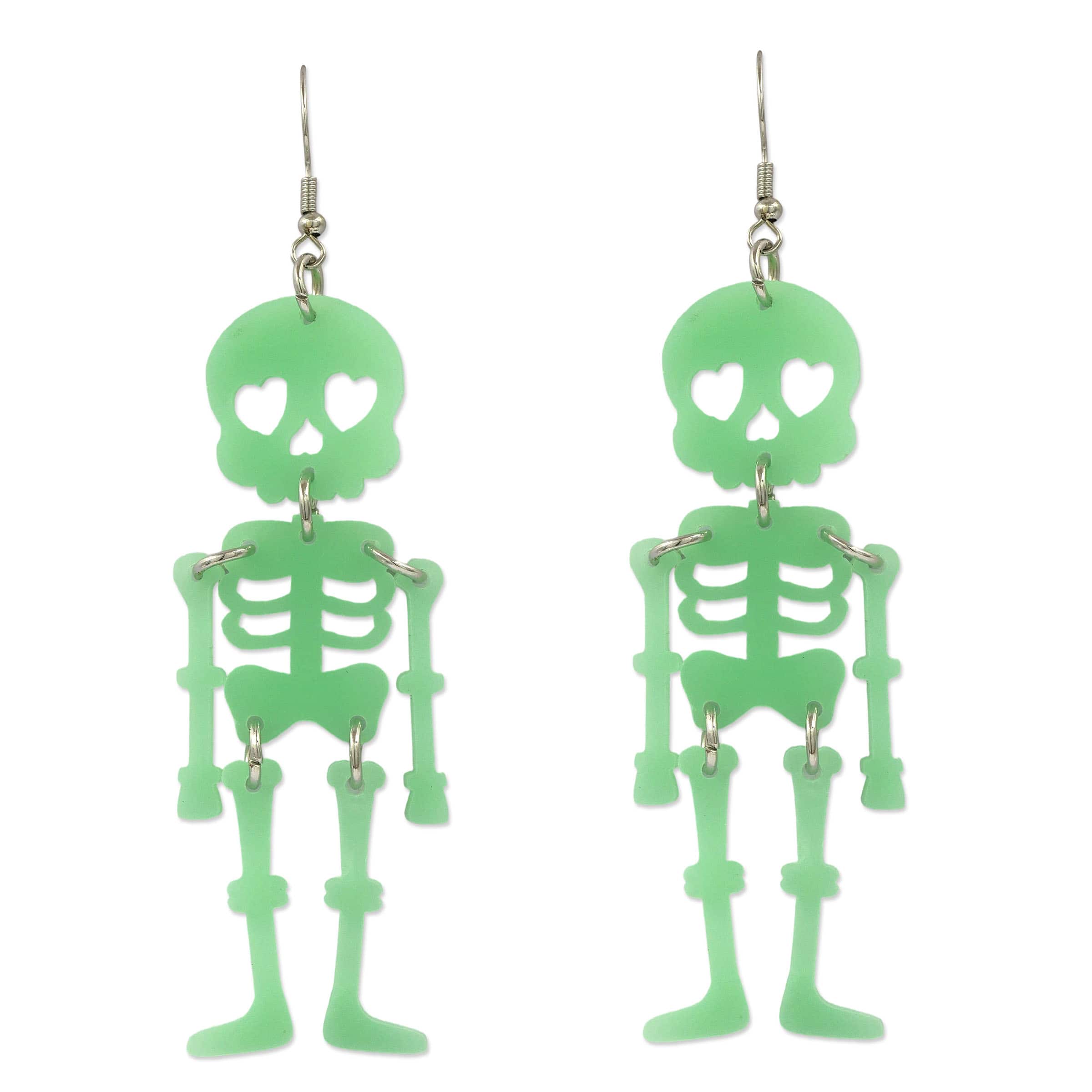 Glow-in-the-Dark Skeleton Earrings by Celebrate It&#x2122;
