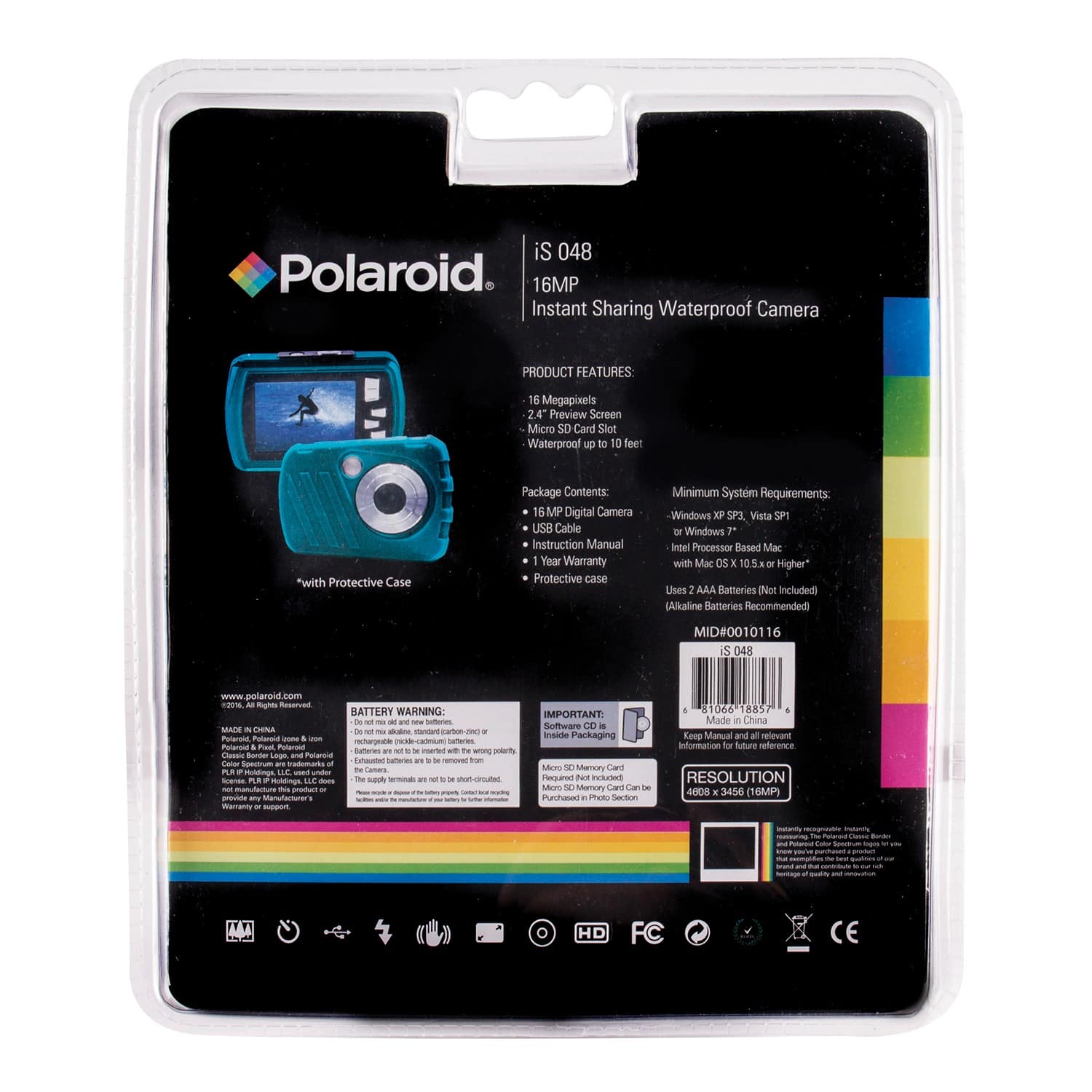 Polaroid&#xAE; iS048 Waterproof Camera
