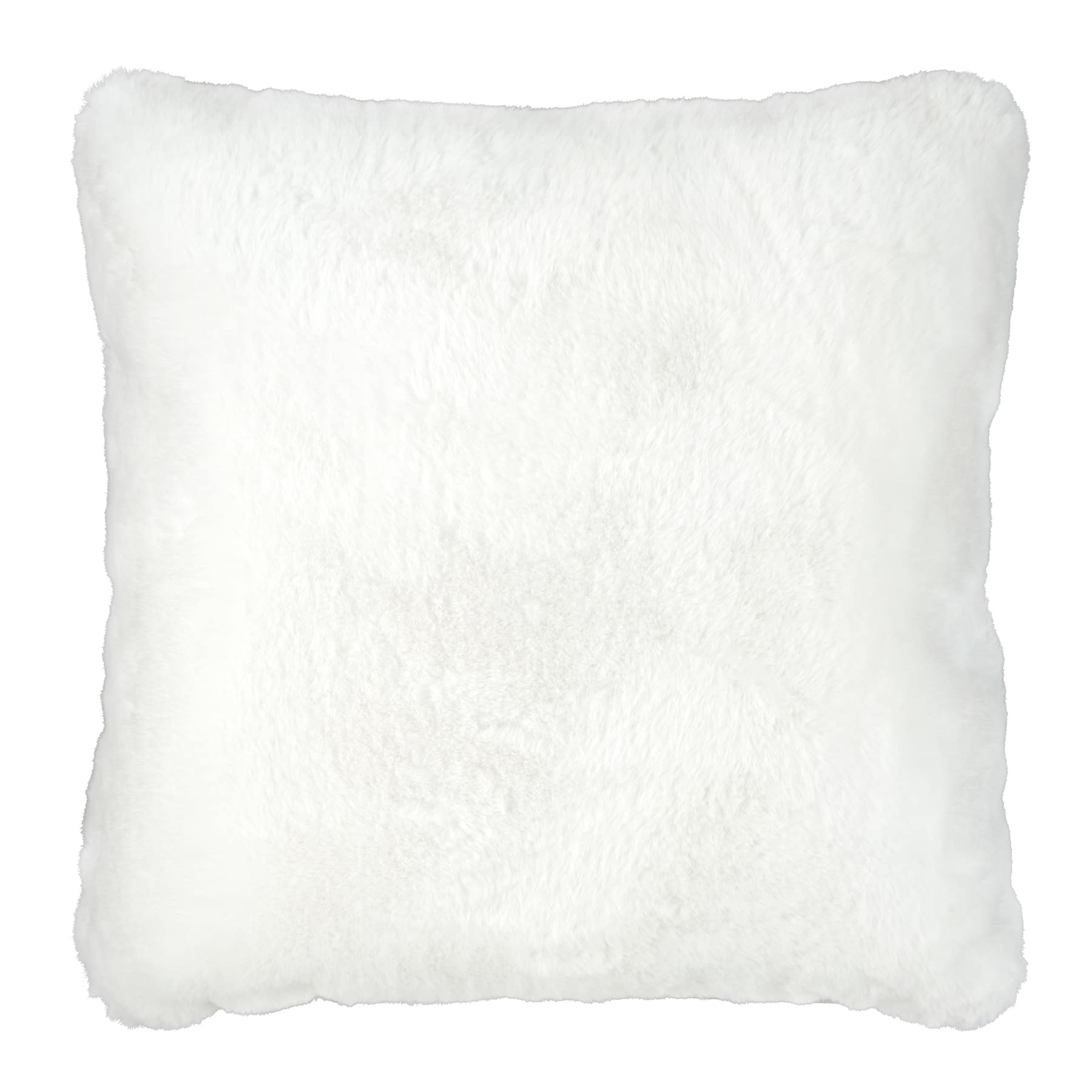 16&#x22; White Faux Fur Throw Pillow by Ashland&#xAE;
