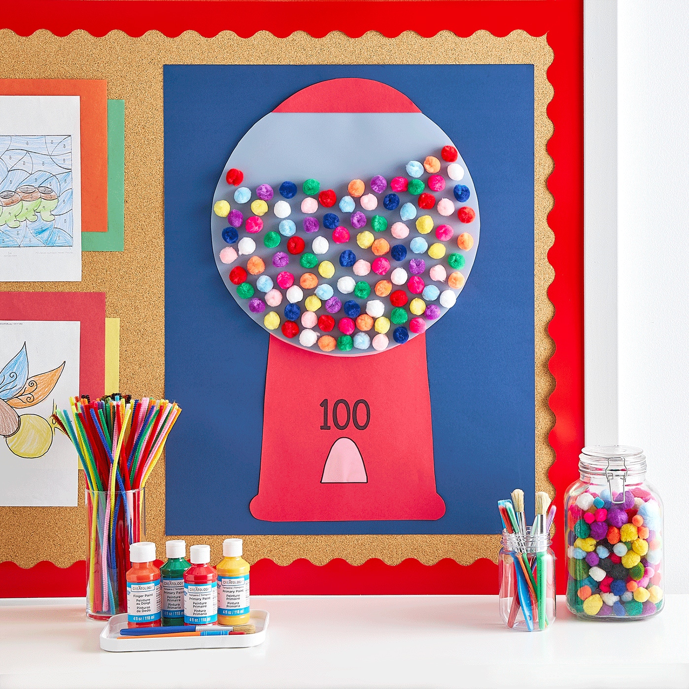 100 days of school bubble gum machine