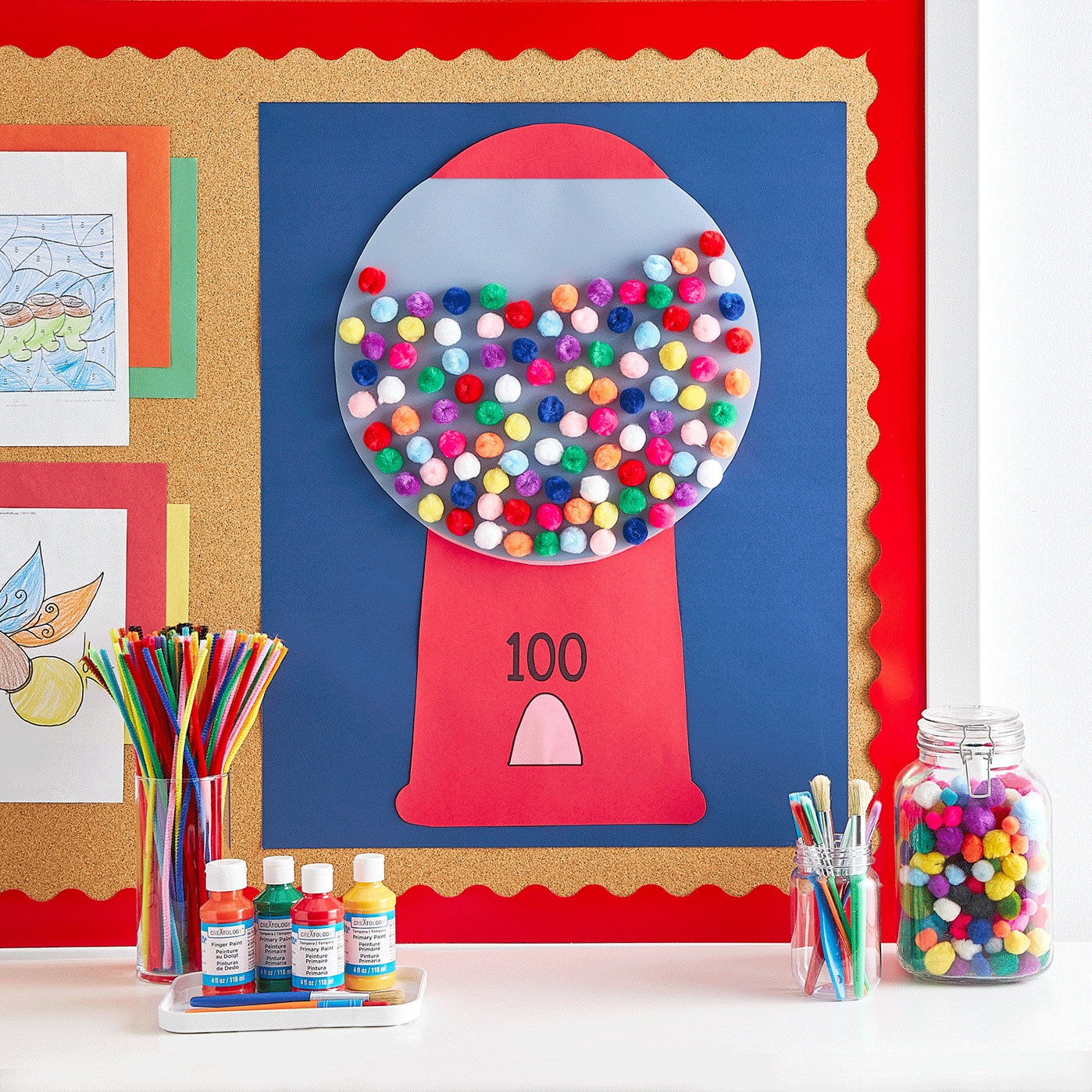 100 Days of School Gumball Machine Poster