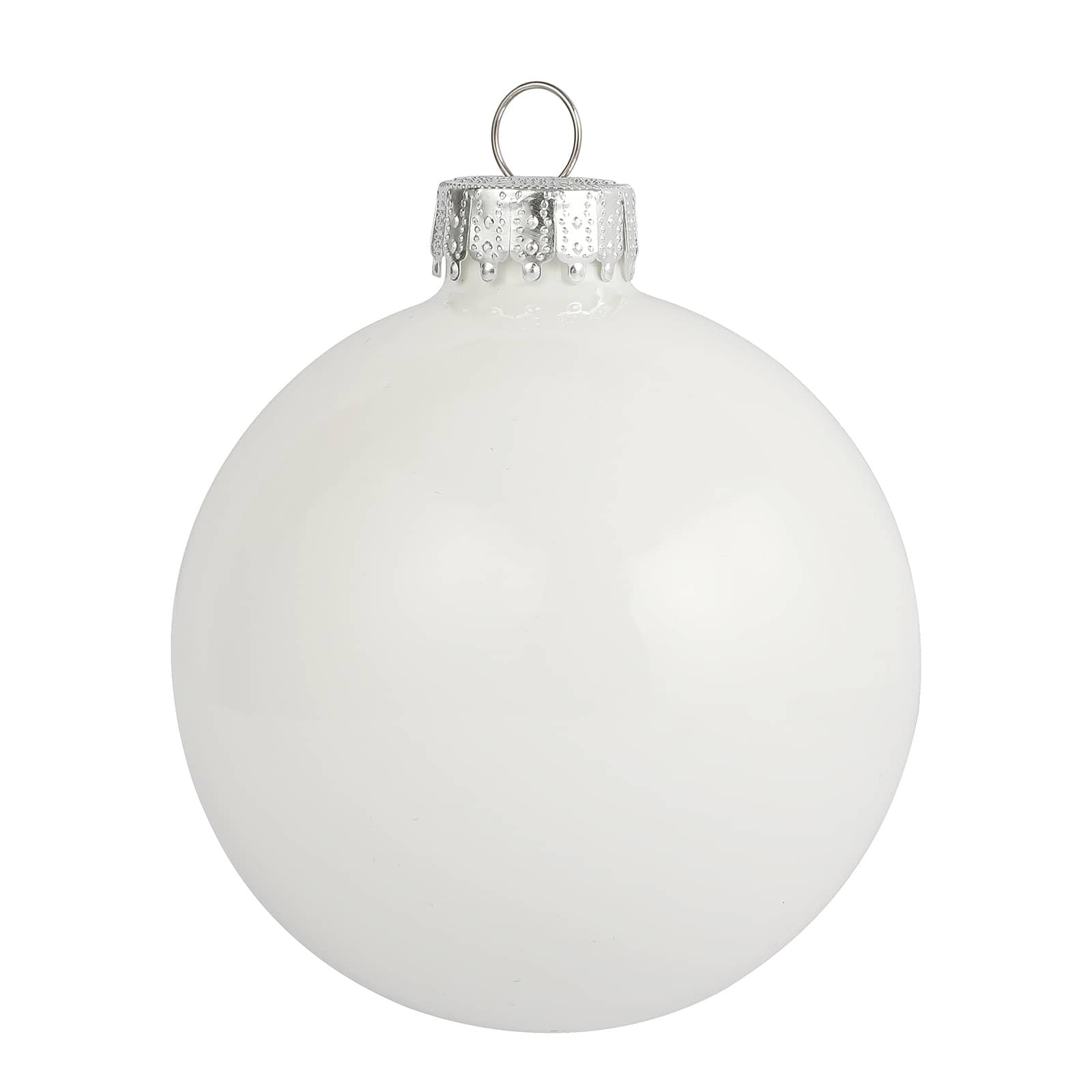 6 Pack 2.5&#x22; Shiny Glass Ball Ornaments by Ashland&#xAE;