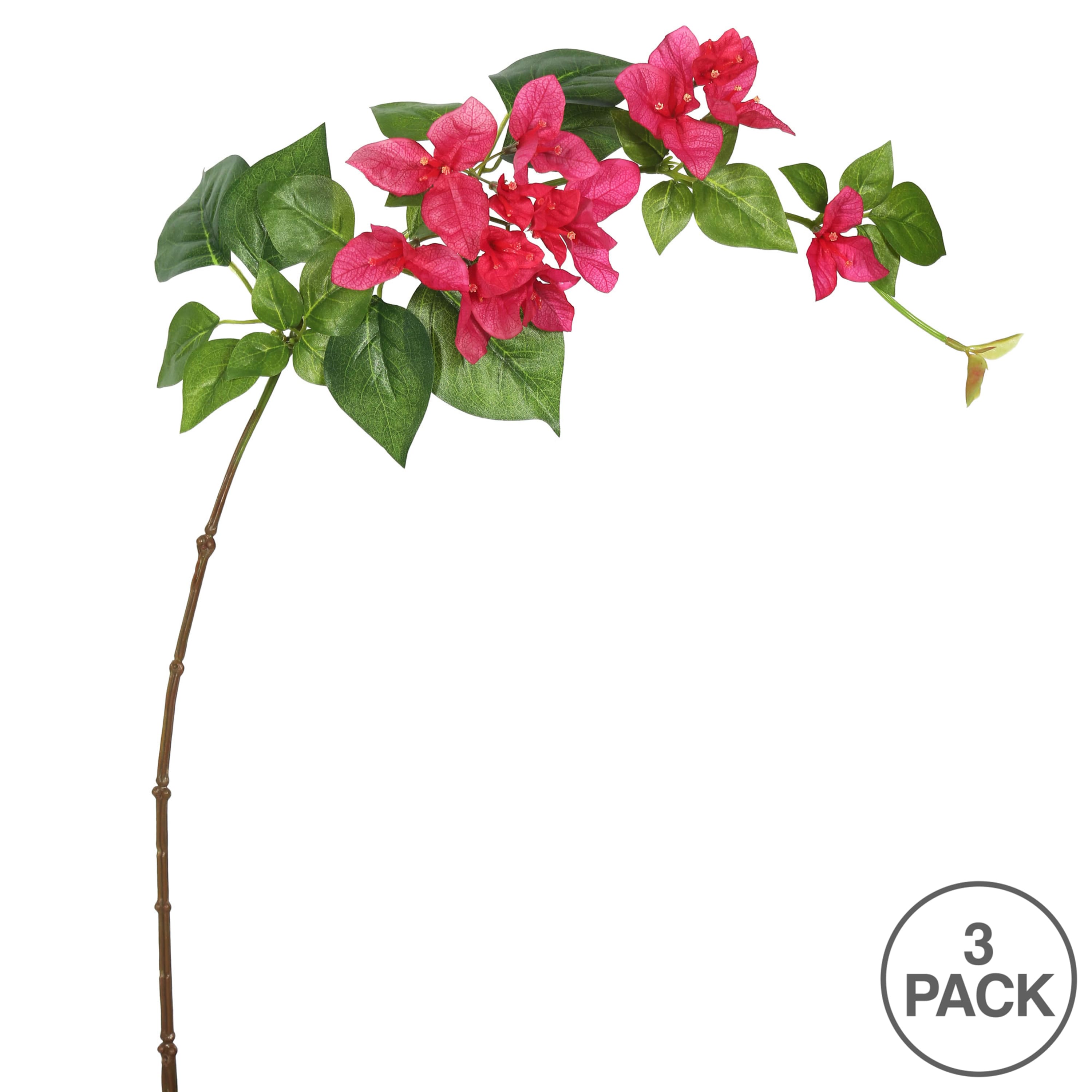 Fuchsia Single Bougainvillea Artificial Stem, 3ct.