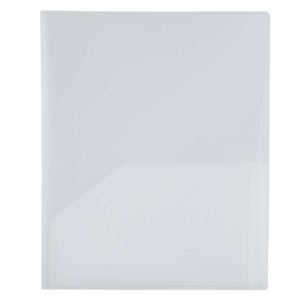 JAM Paper Heavy Duty Plastic 4-Pocket Folder, 2ct.