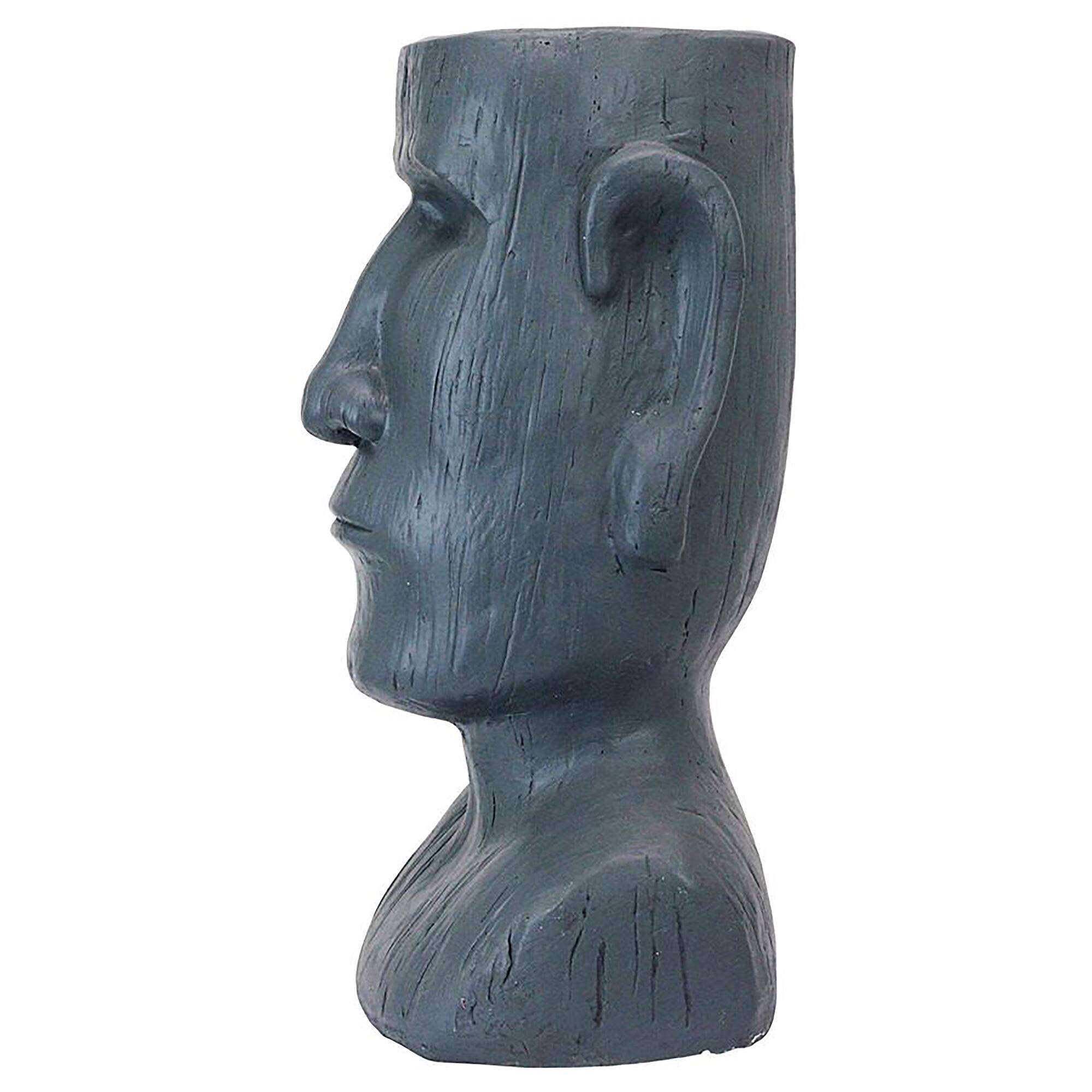Design Toscano 18&#x22; Easter Island Massive Megalith Moai Head Planter Statue