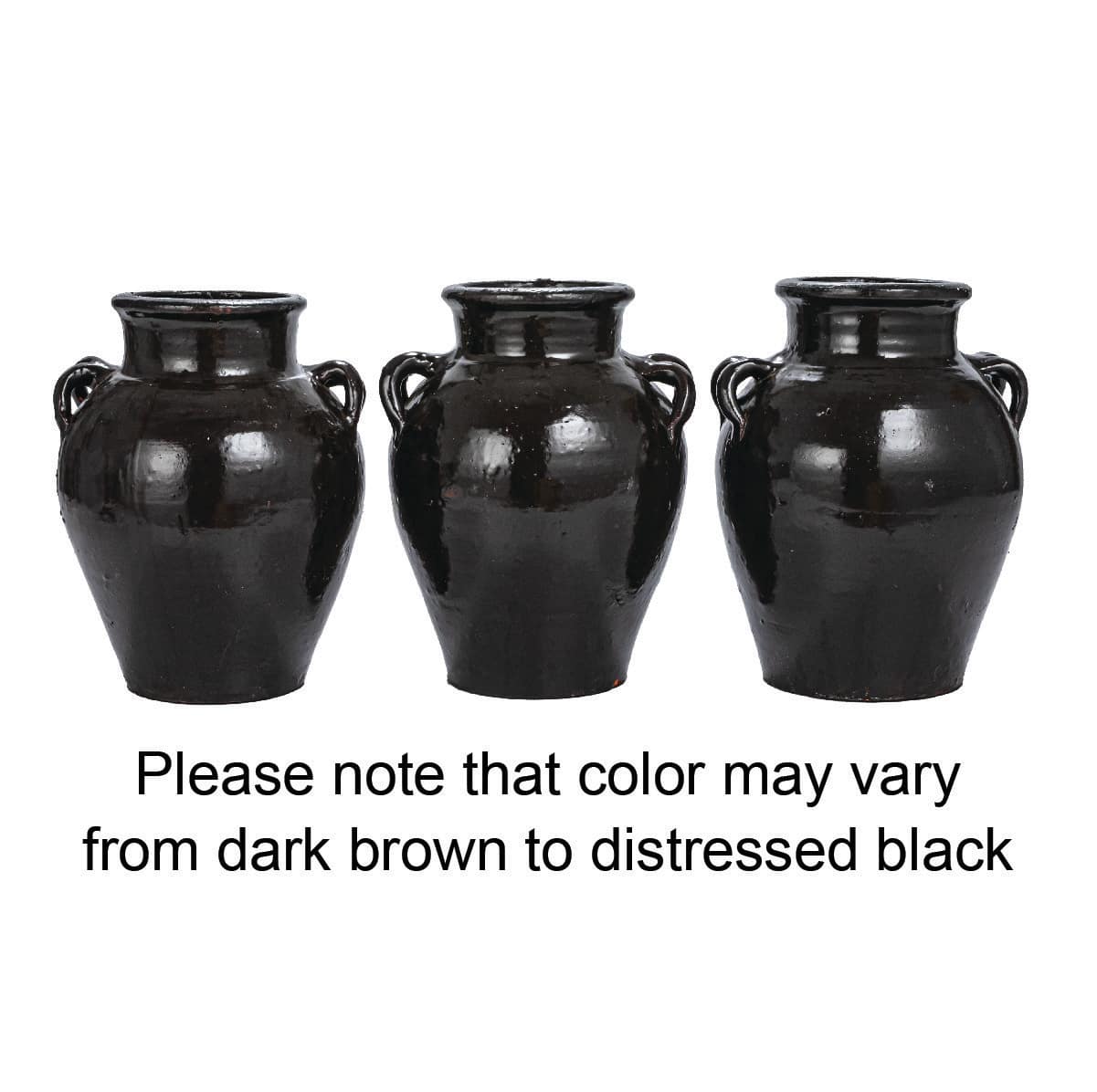 Hello Honey&#xAE; 12&#x22; Black Decorative Clay Jar